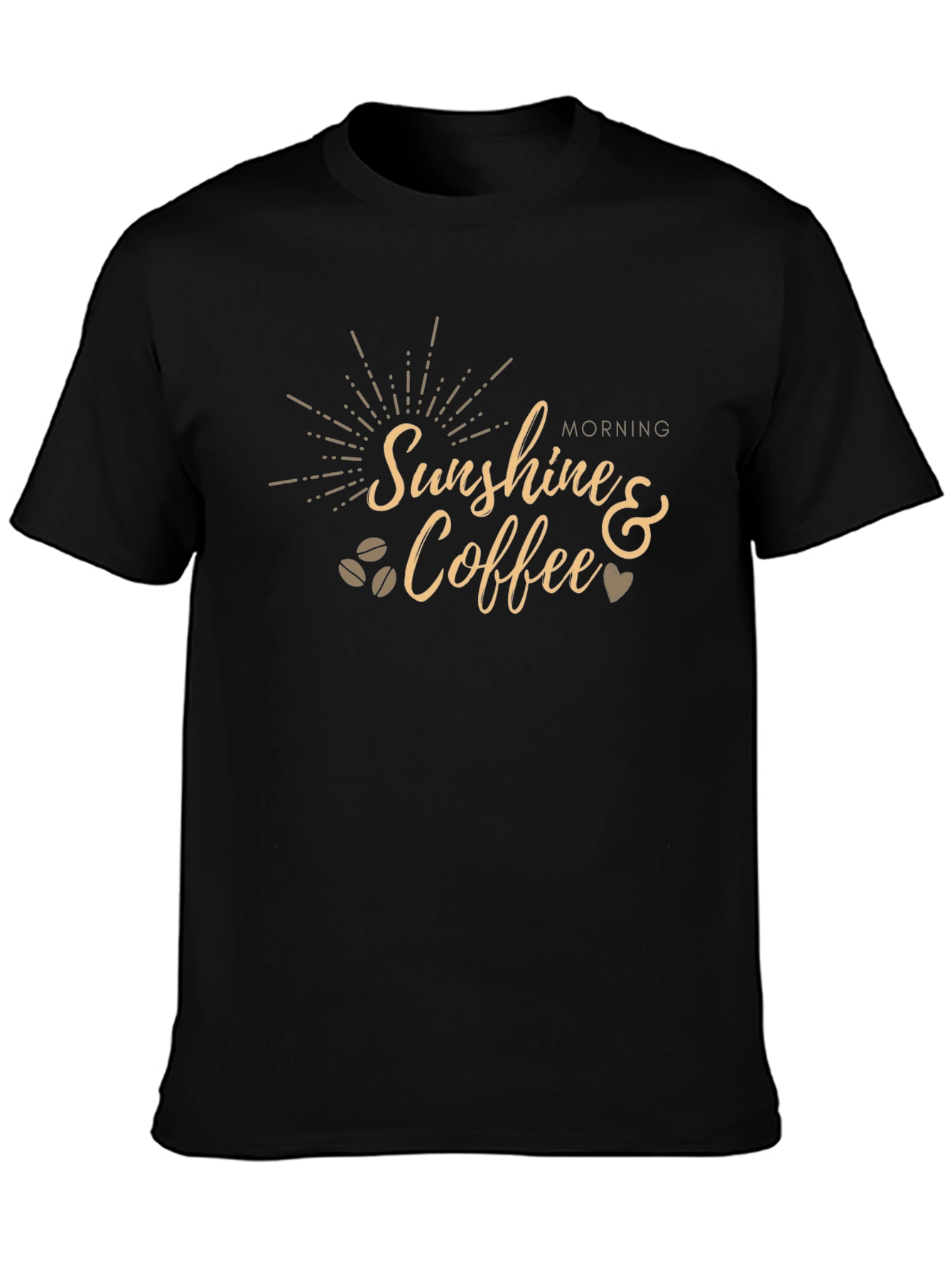 Sunshine & Coffee Graphic Tee - Black