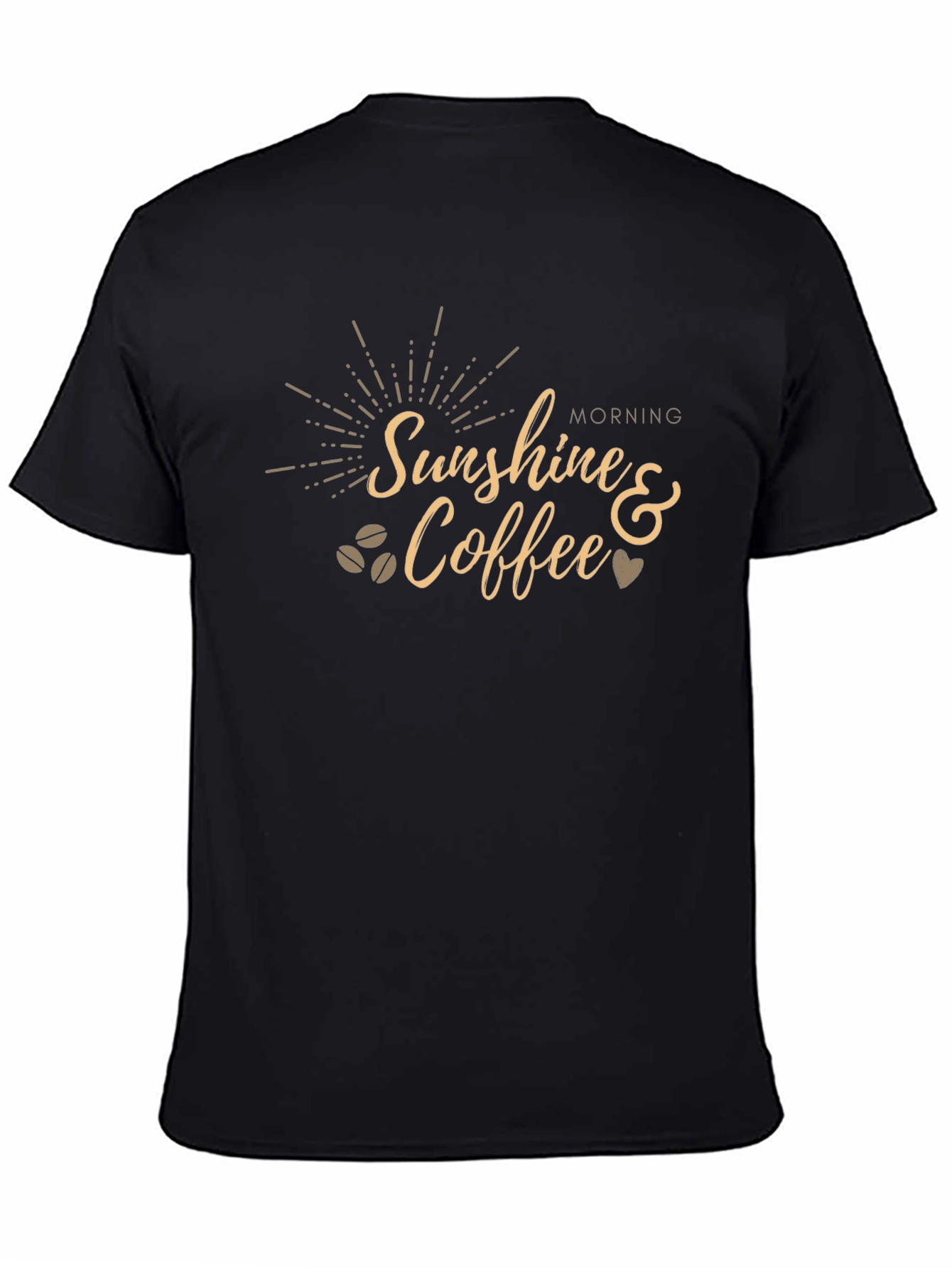Sunshine & Coffee Graphic Tee - Black