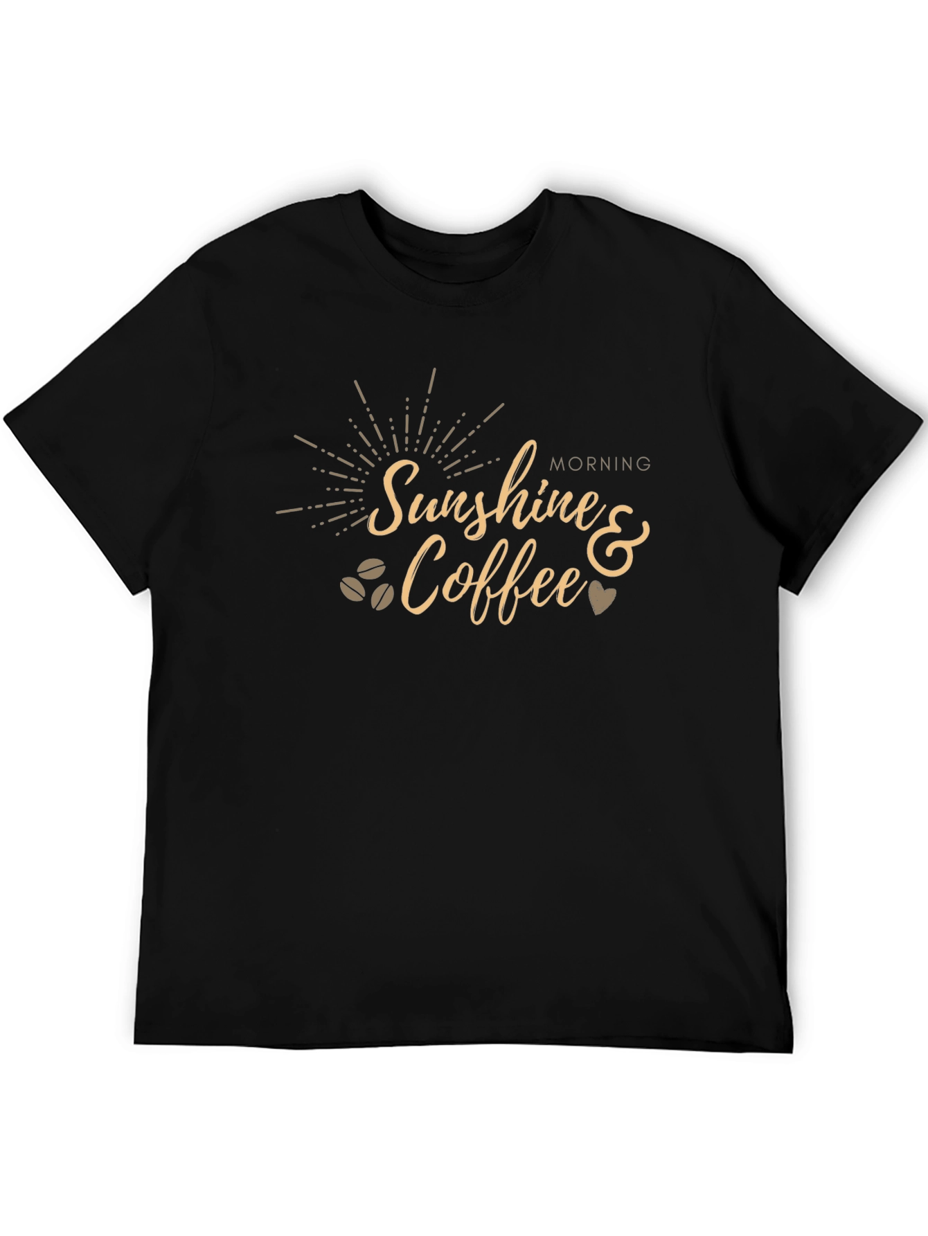 Sunshine & Coffee Graphic Tee - Black