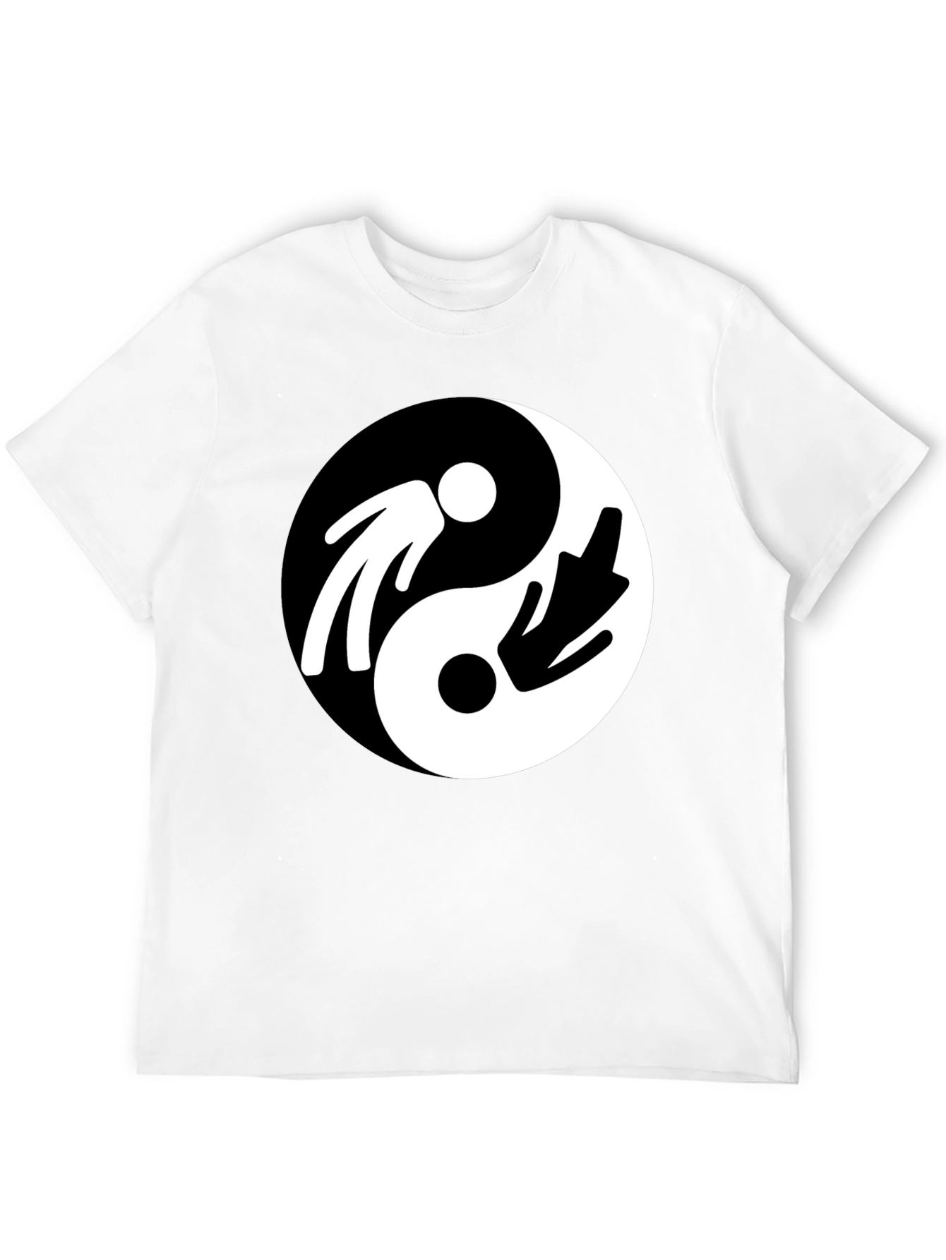 Yin Yang Funny Middle Finger Graphic Tee - Unisex