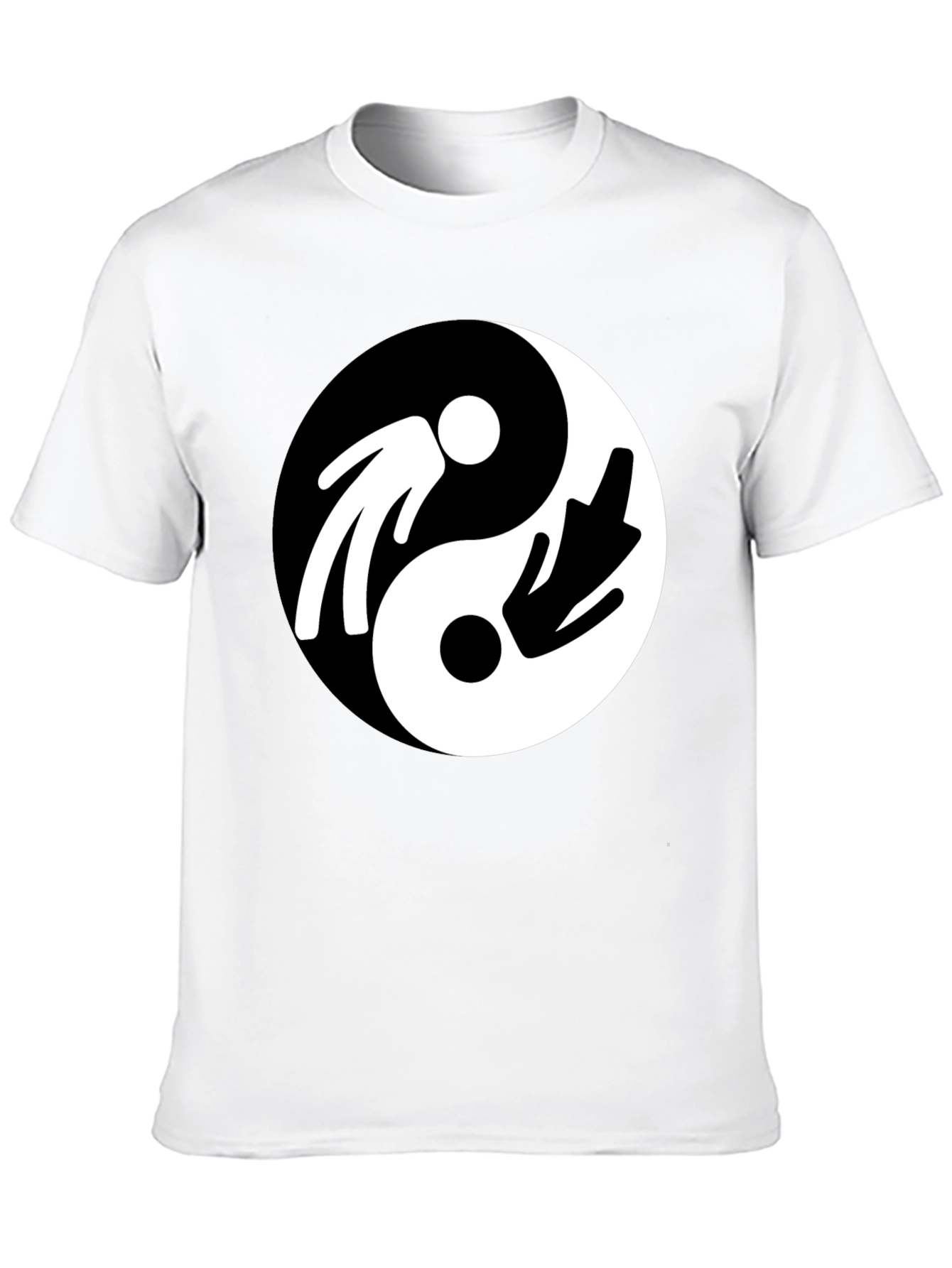 Yin Yang Funny Middle Finger Graphic Tee - Unisex