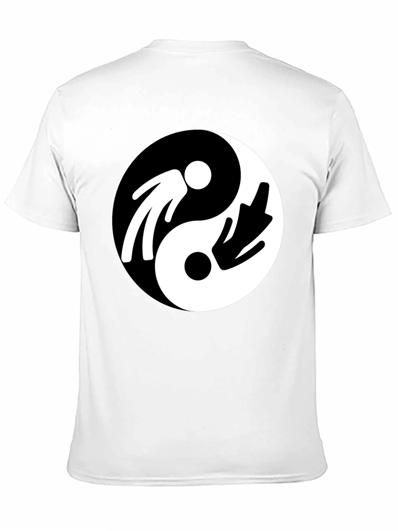 Yin Yang Funny Middle Finger Graphic Tee - Unisex