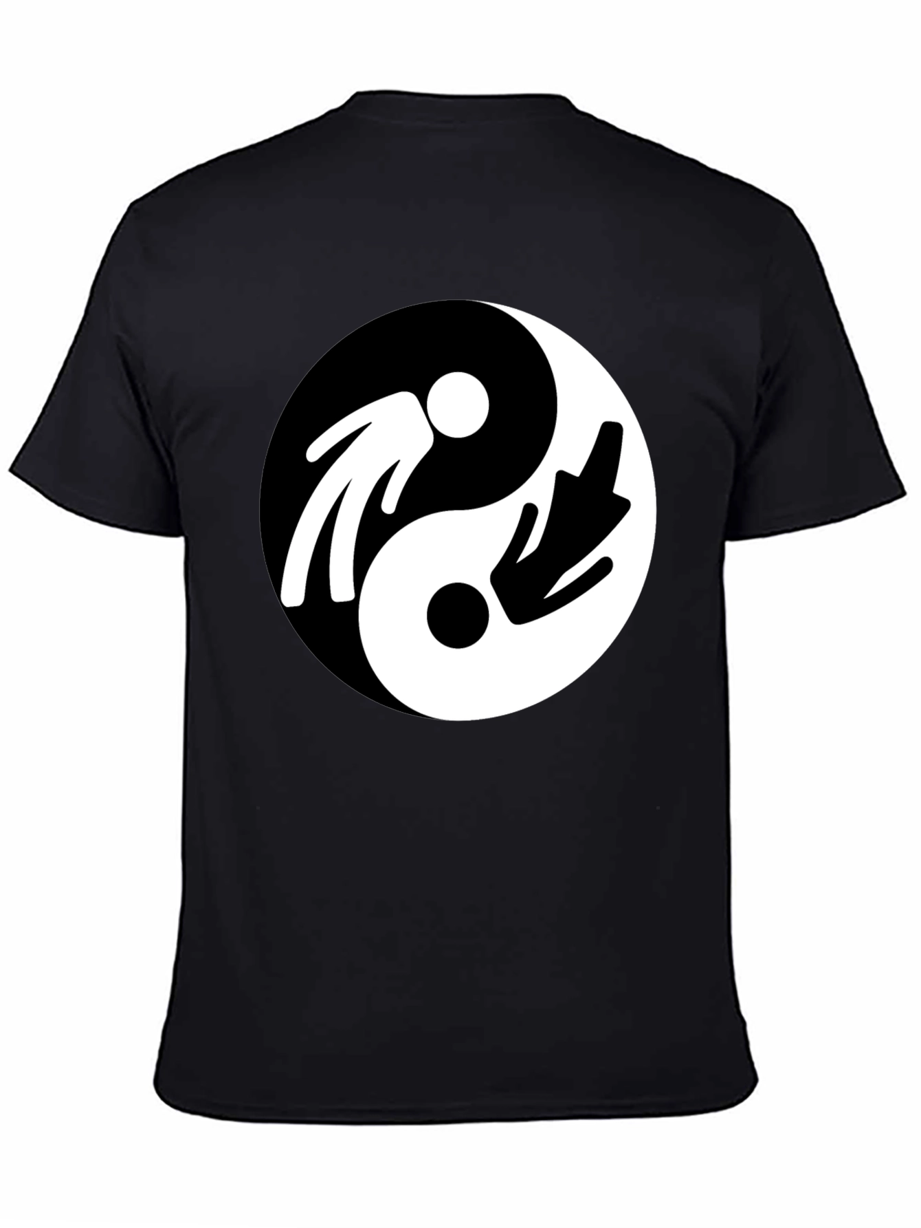 Yin Yang Funny Middle Finger Graphic Tee - Unisex