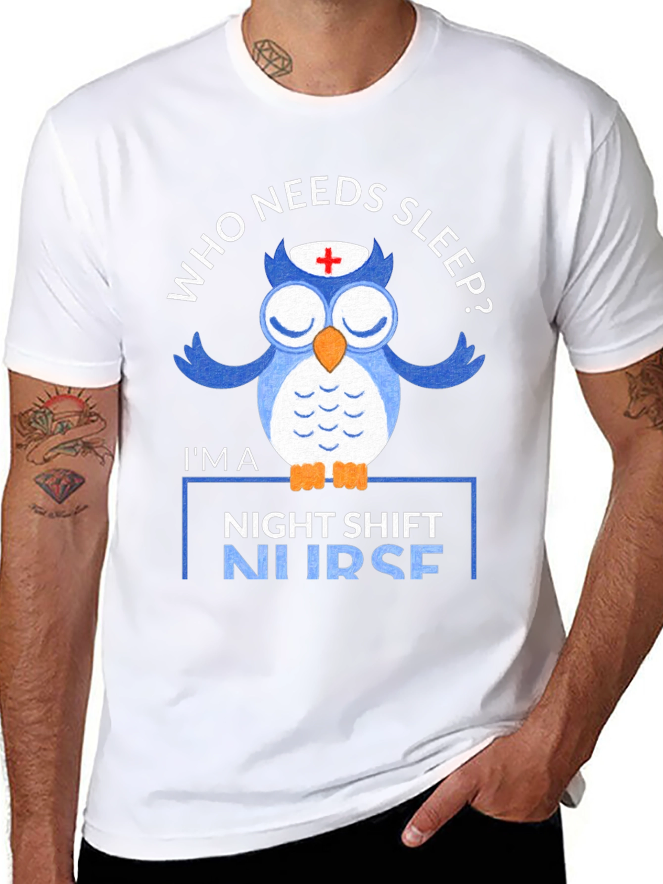 Night Shift Nurse Owl T-Shirt