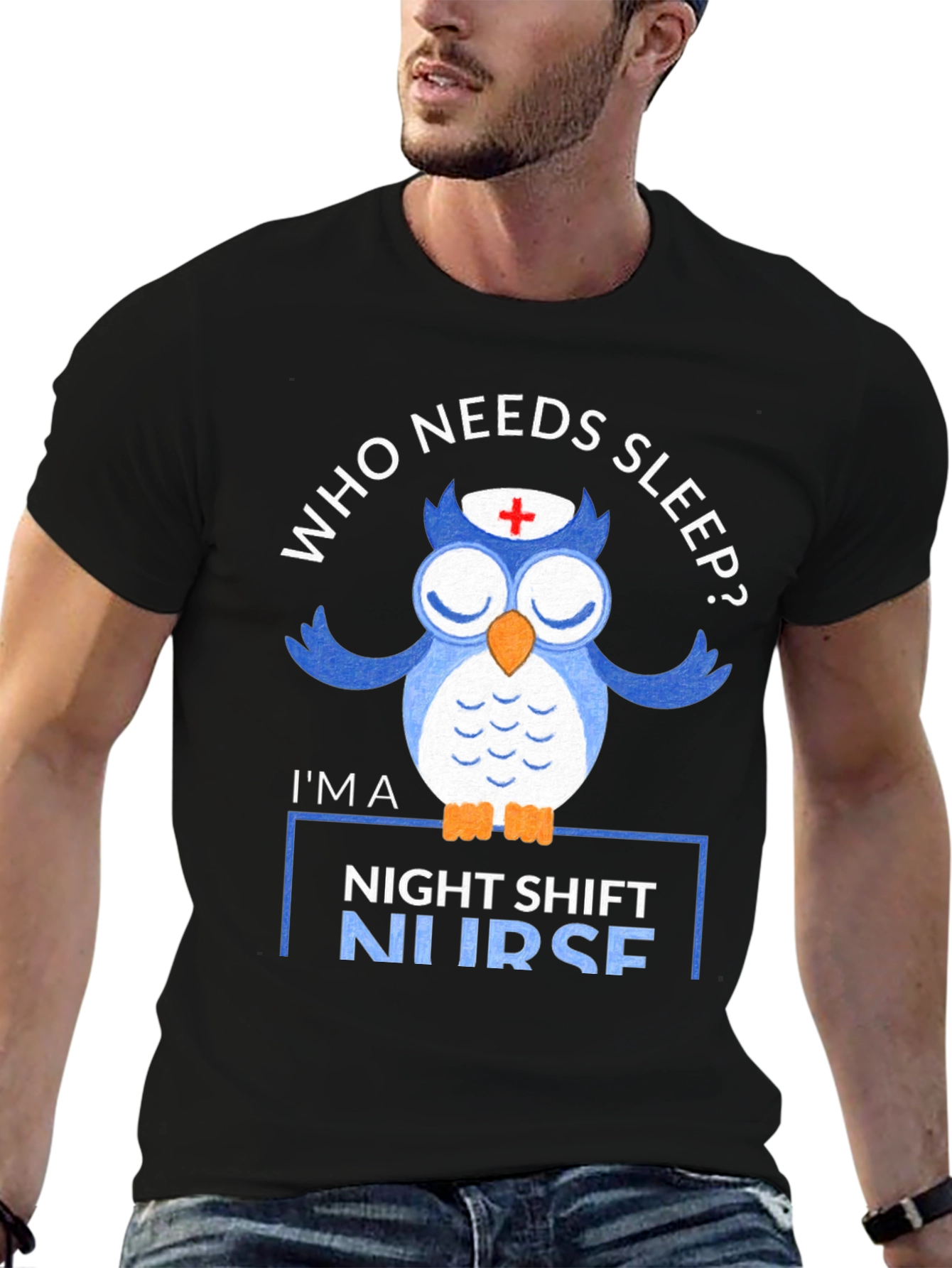 Night Shift Nurse Owl T-Shirt