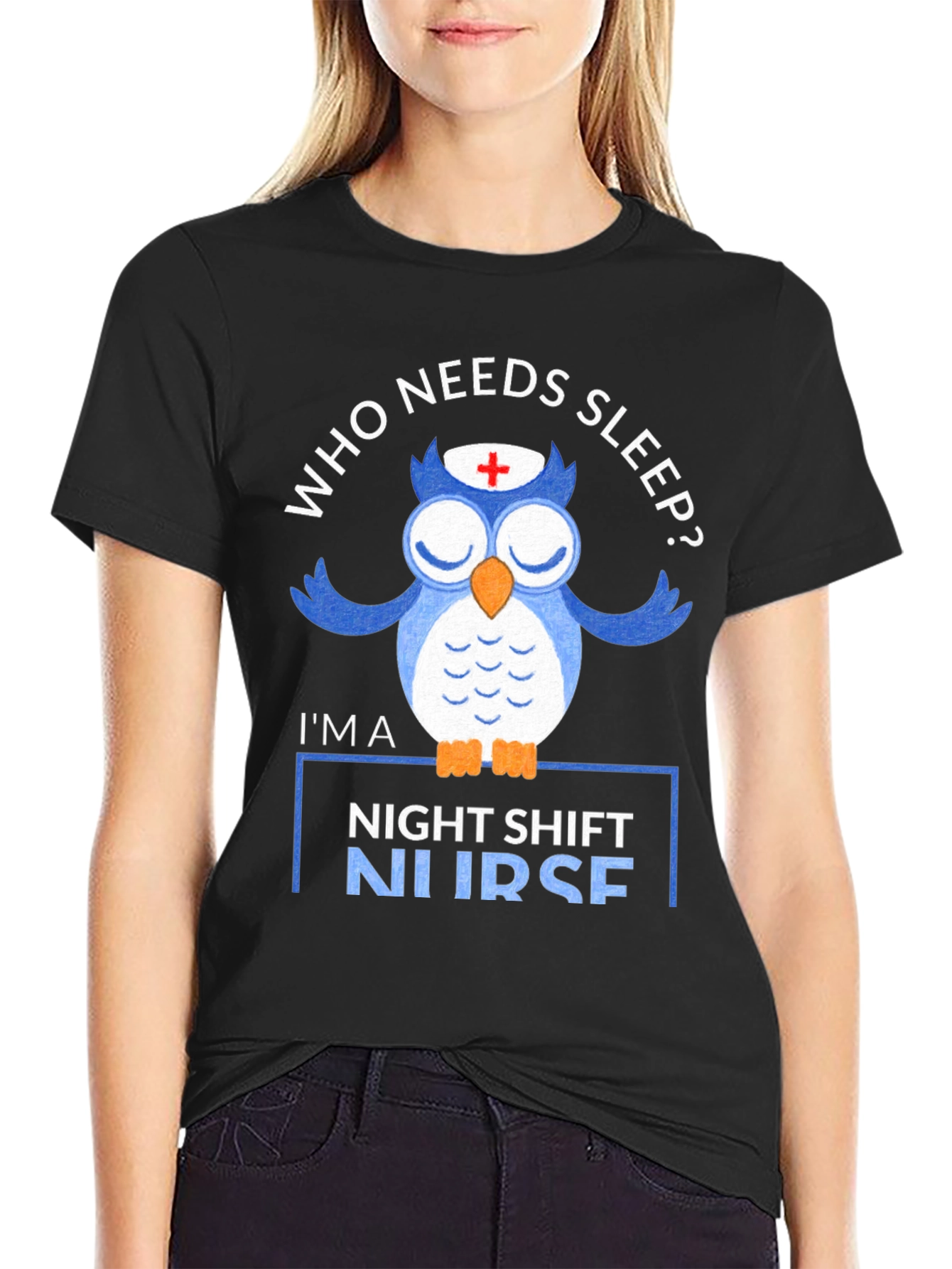 Night Shift Nurse Owl T-Shirt