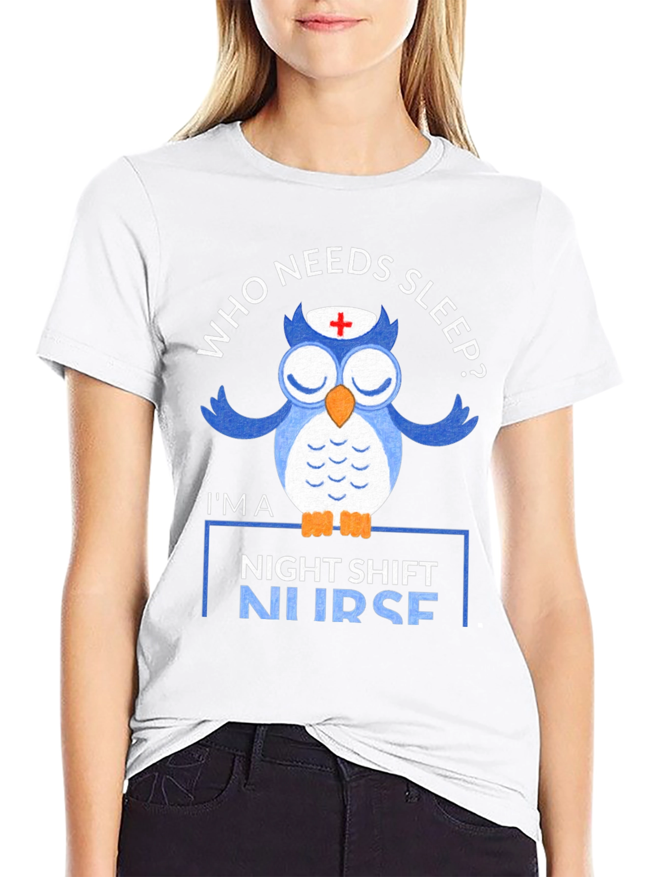 Night Shift Nurse Owl T-Shirt