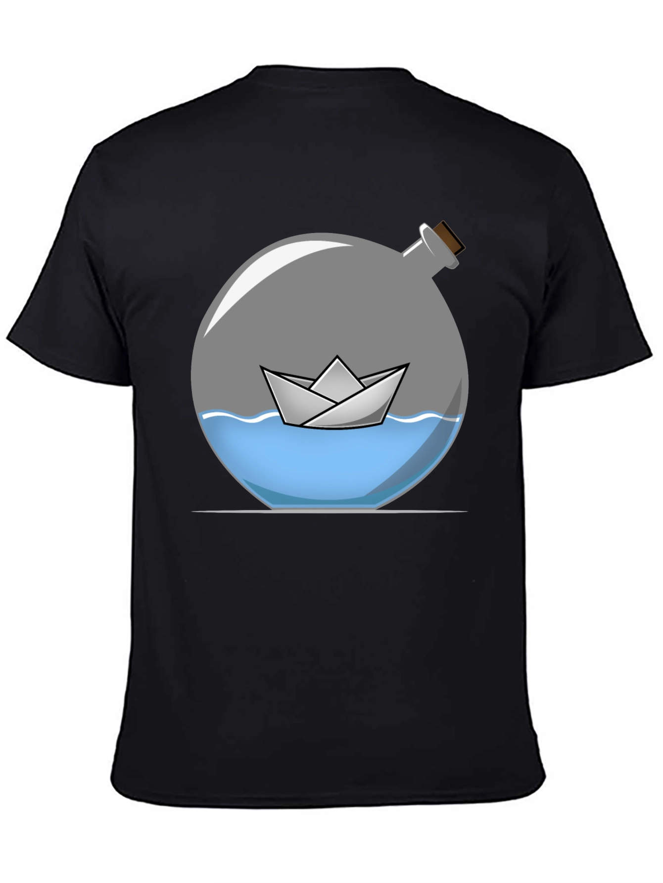 Paper Boat in Bottle Graphic Tee