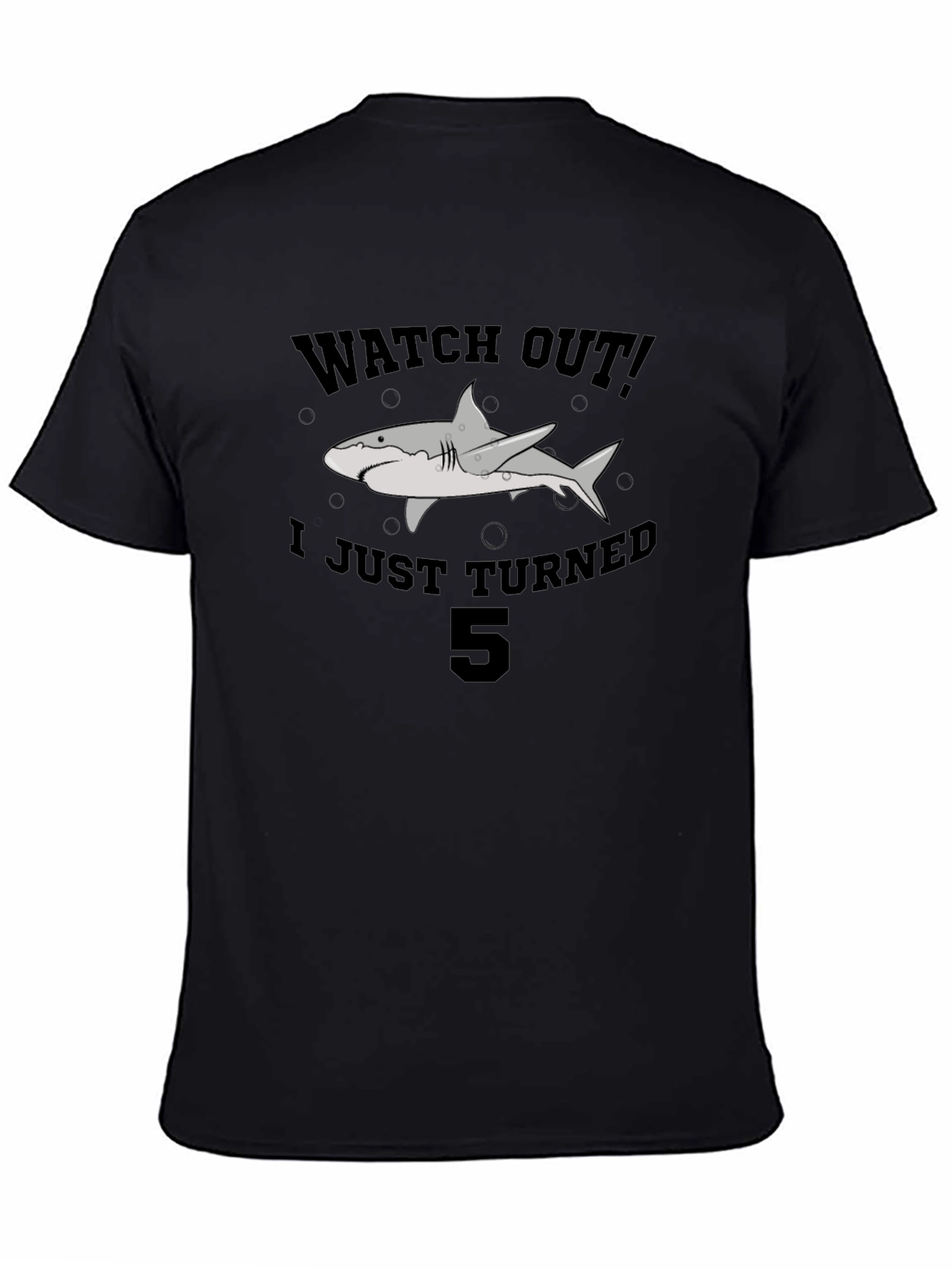 Kids Watch Out! Shark 5th Birthday T-Shirt