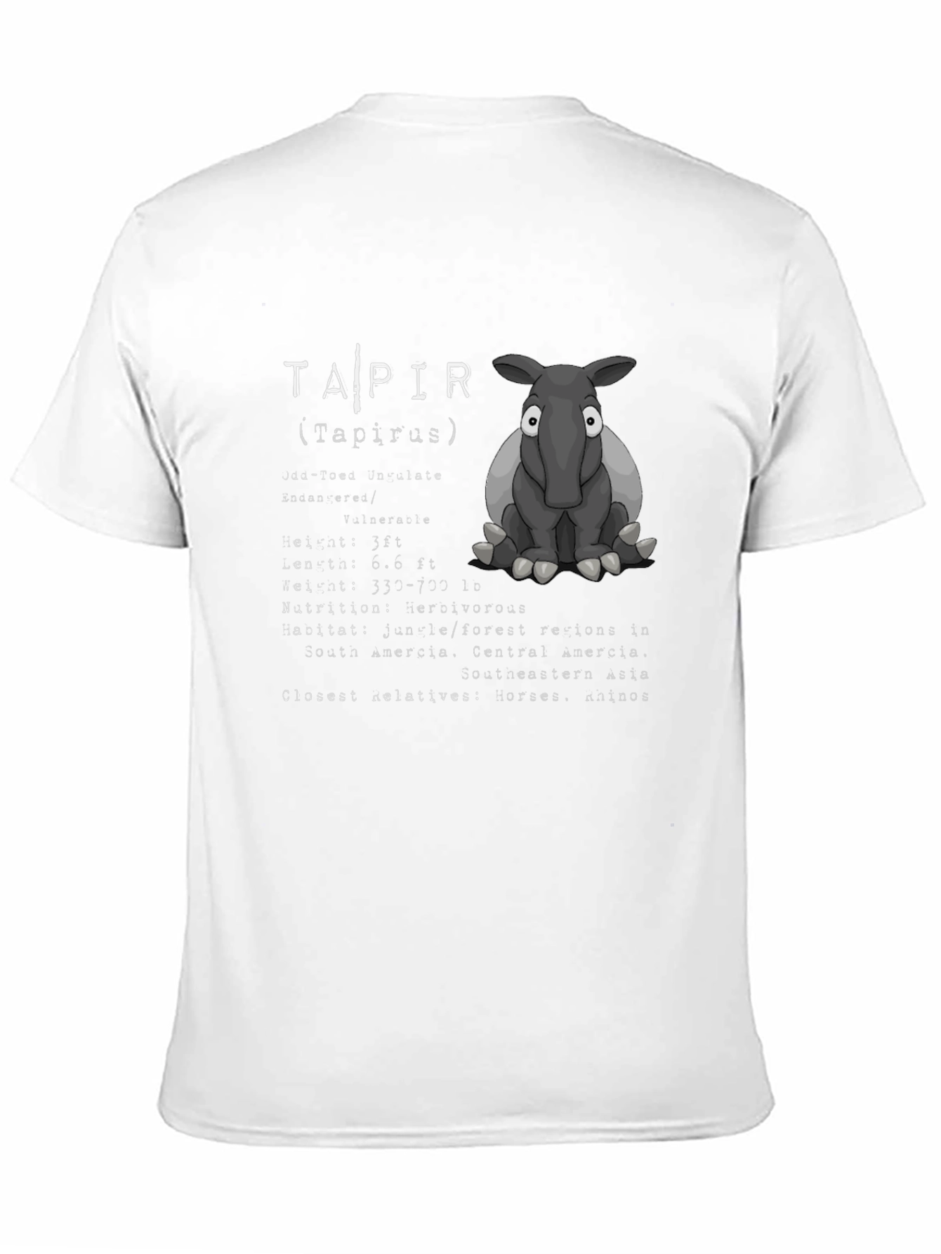 Tapir Graphic T-Shirt - Animal Lover Tee