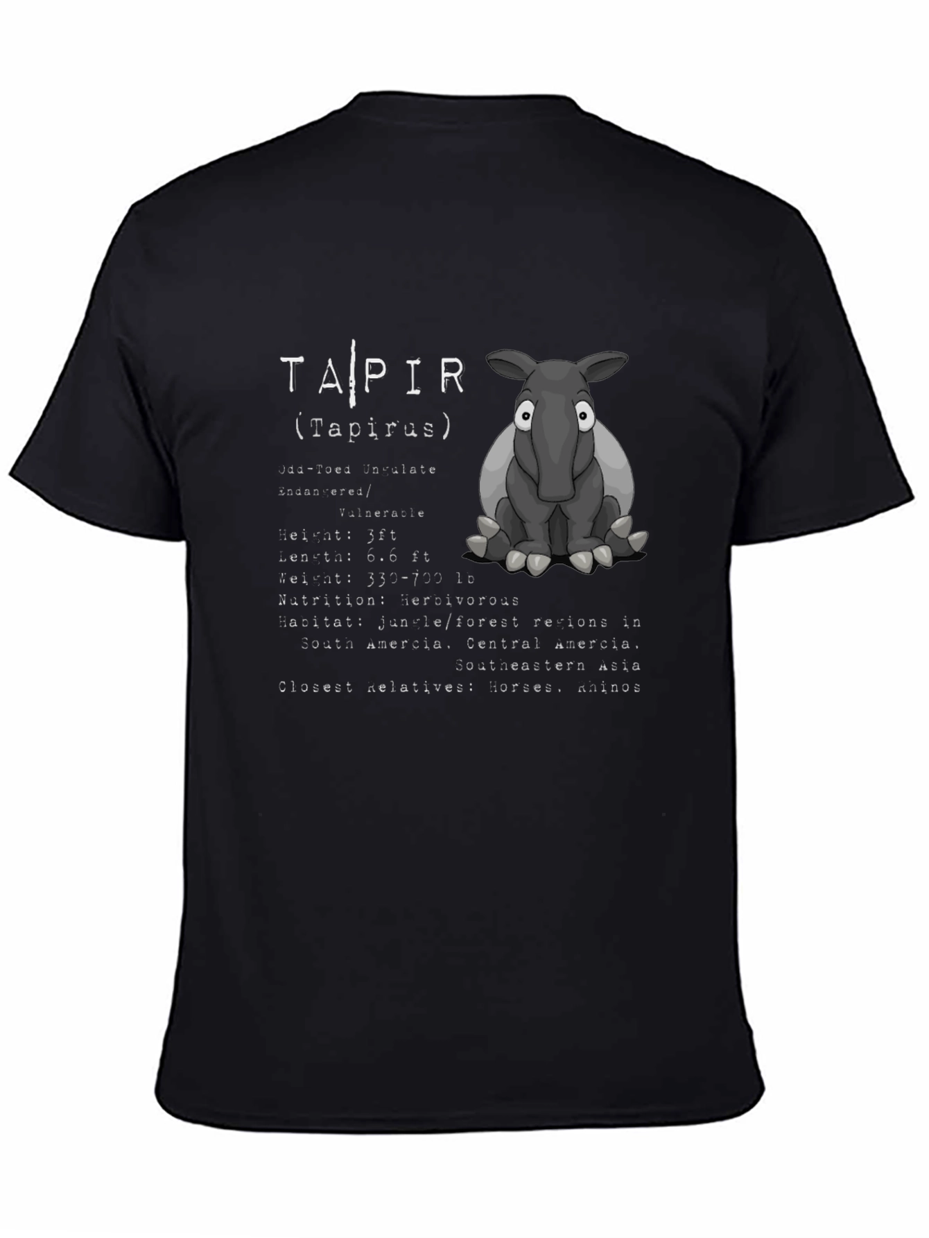 Tapir Graphic T-Shirt - Animal Lover Tee
