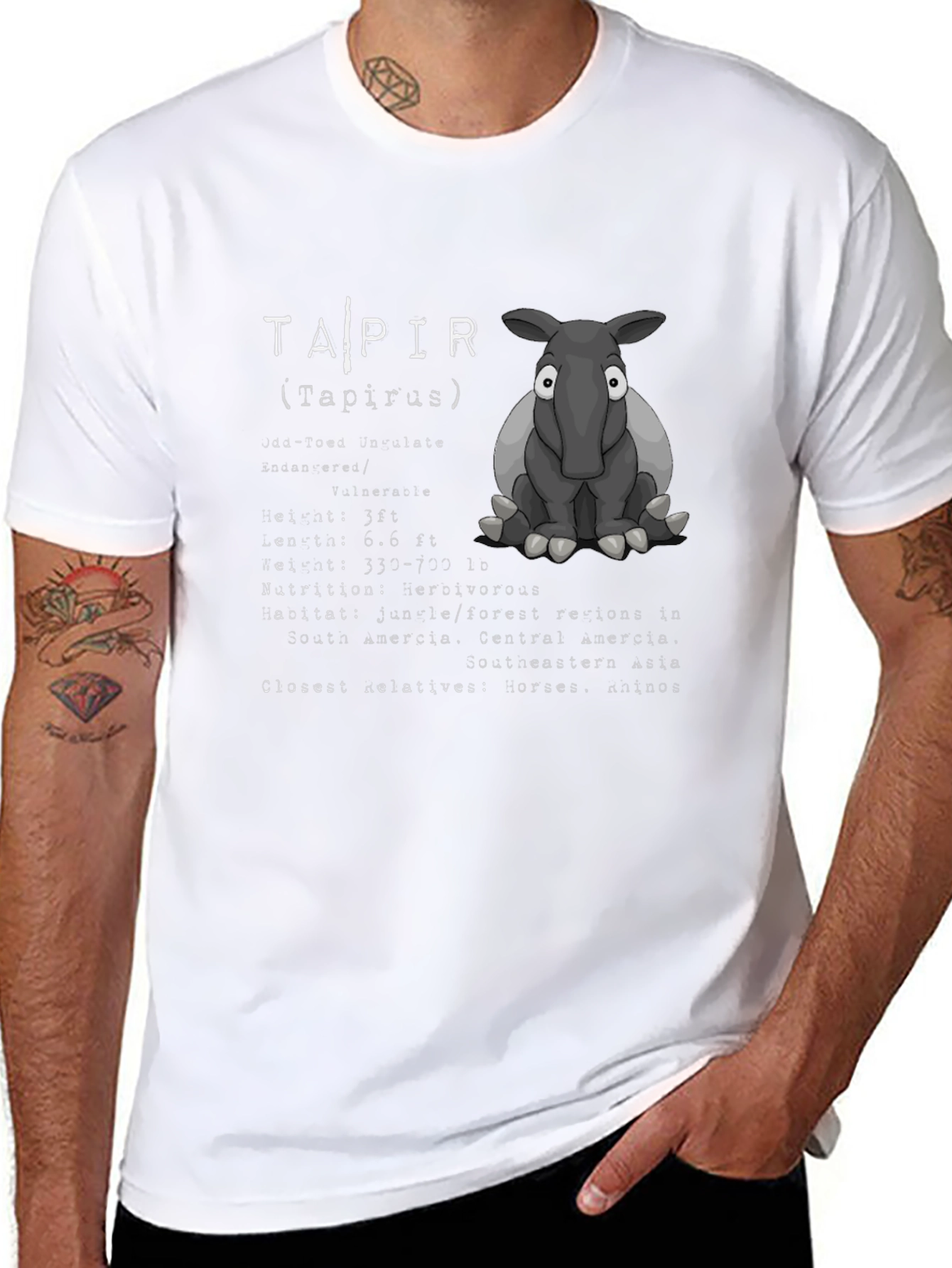 Tapir Graphic T-Shirt - Animal Lover Tee