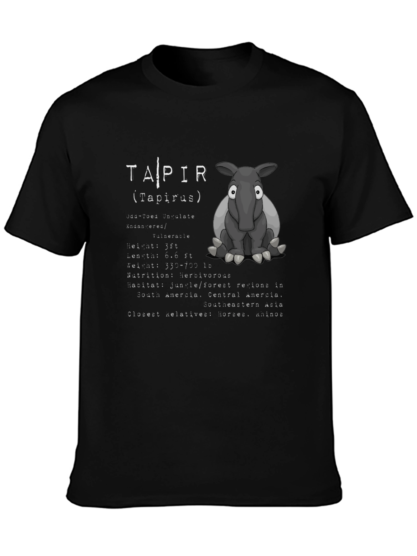 Tapir Graphic T-Shirt - Animal Lover Tee