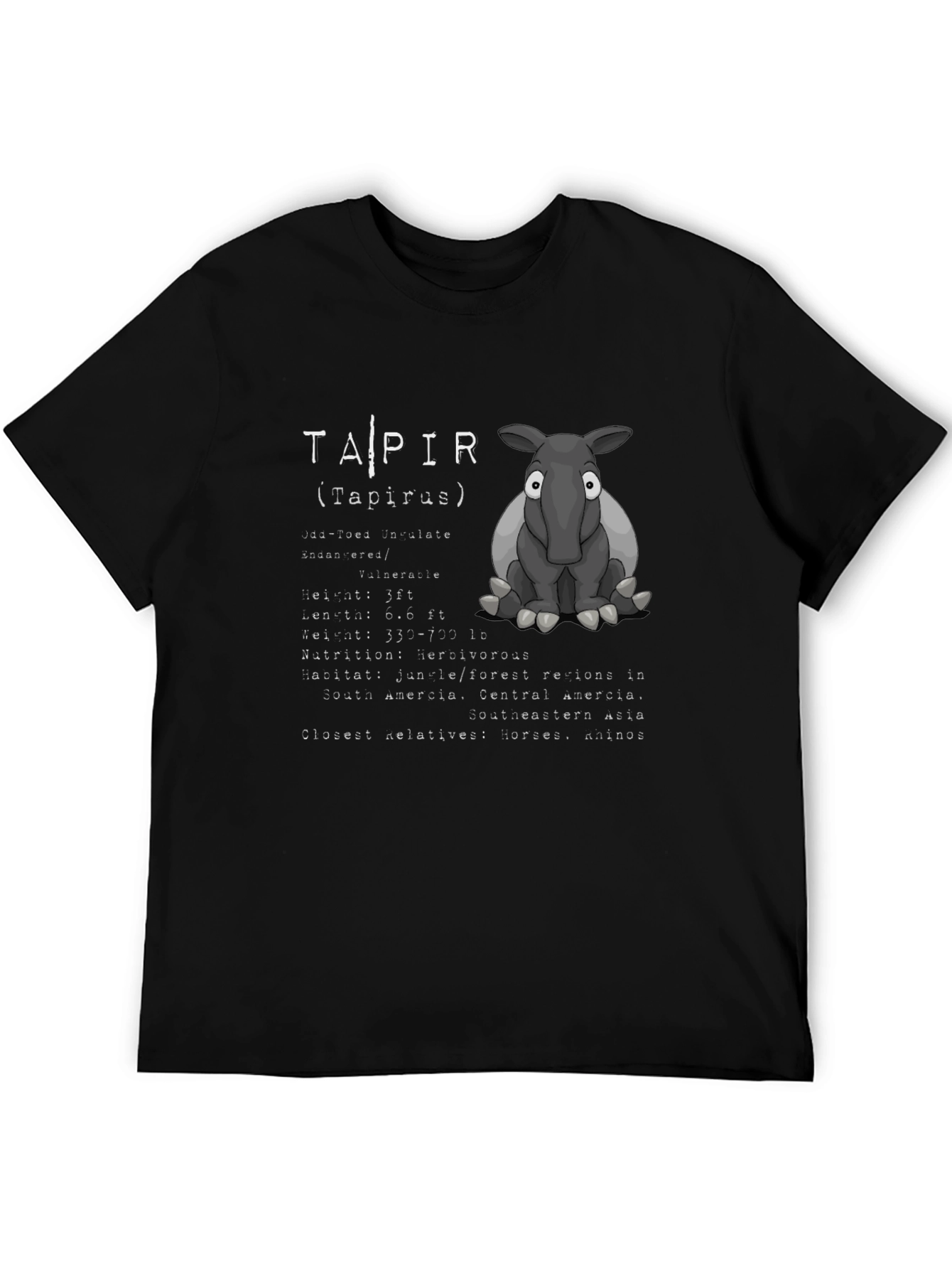 Tapir Graphic T-Shirt - Animal Lover Tee