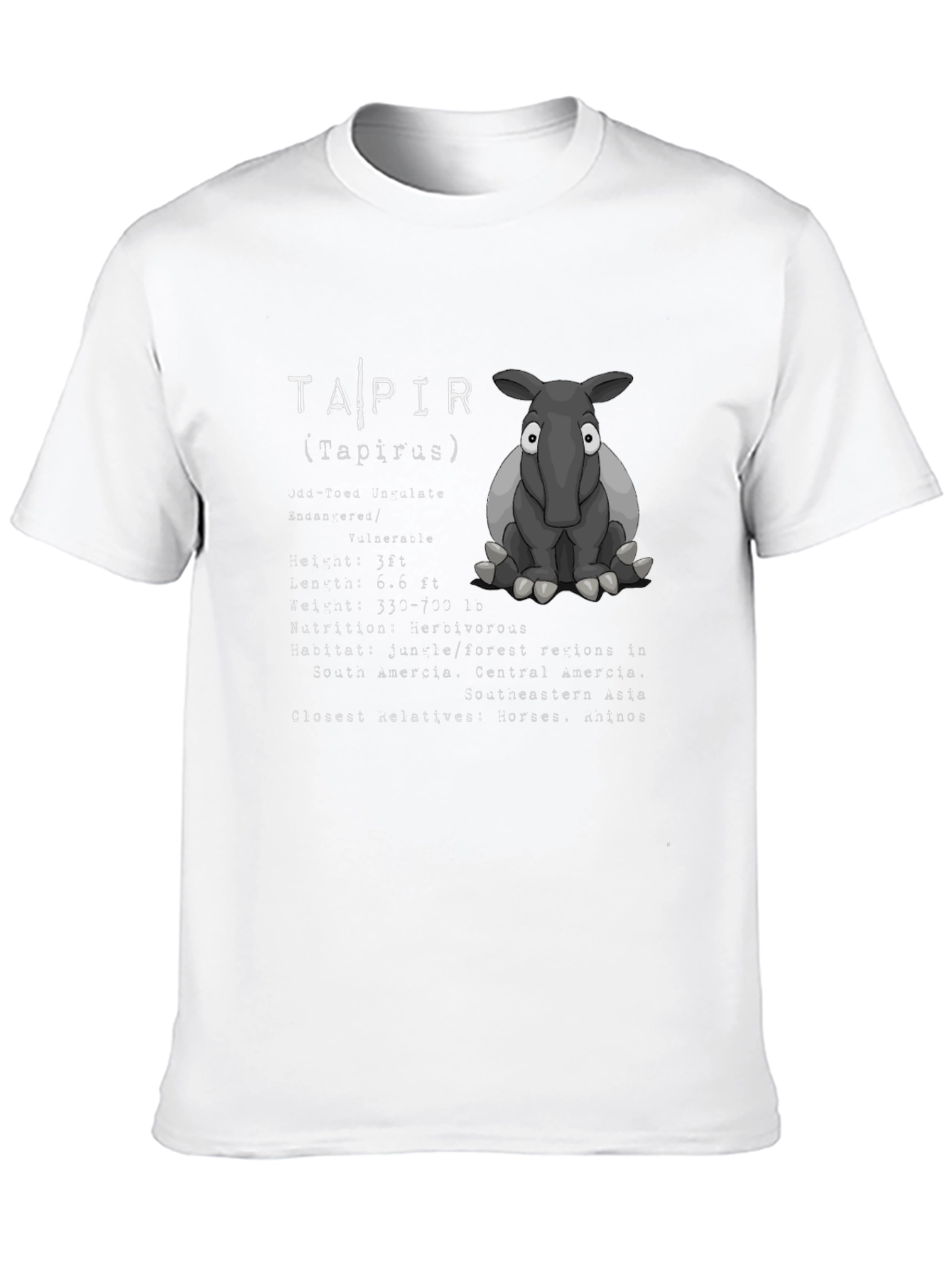 Tapir Graphic T-Shirt - Animal Lover Tee