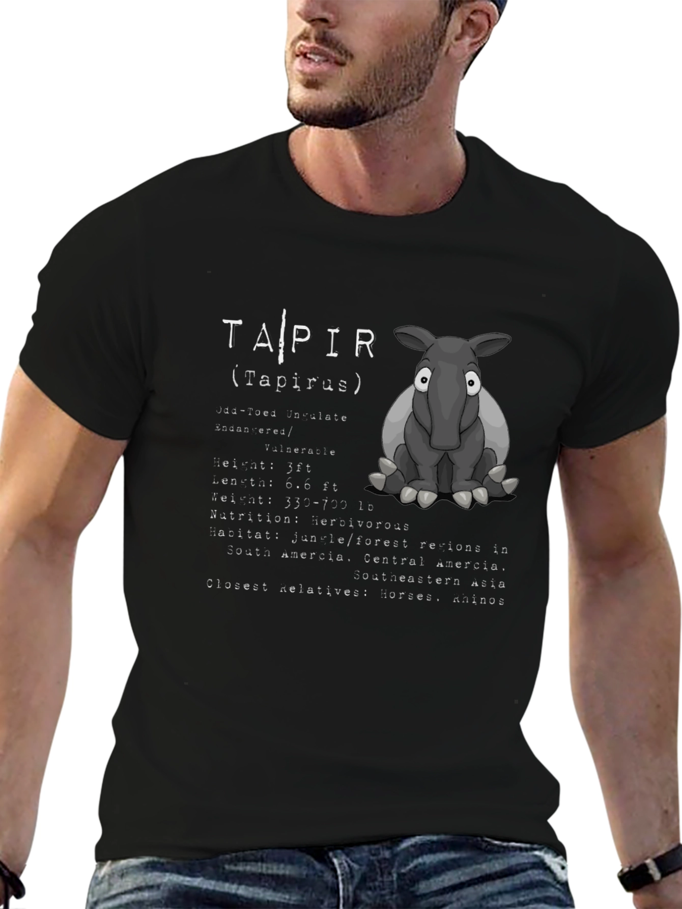 Tapir Graphic T-Shirt - Animal Lover Tee