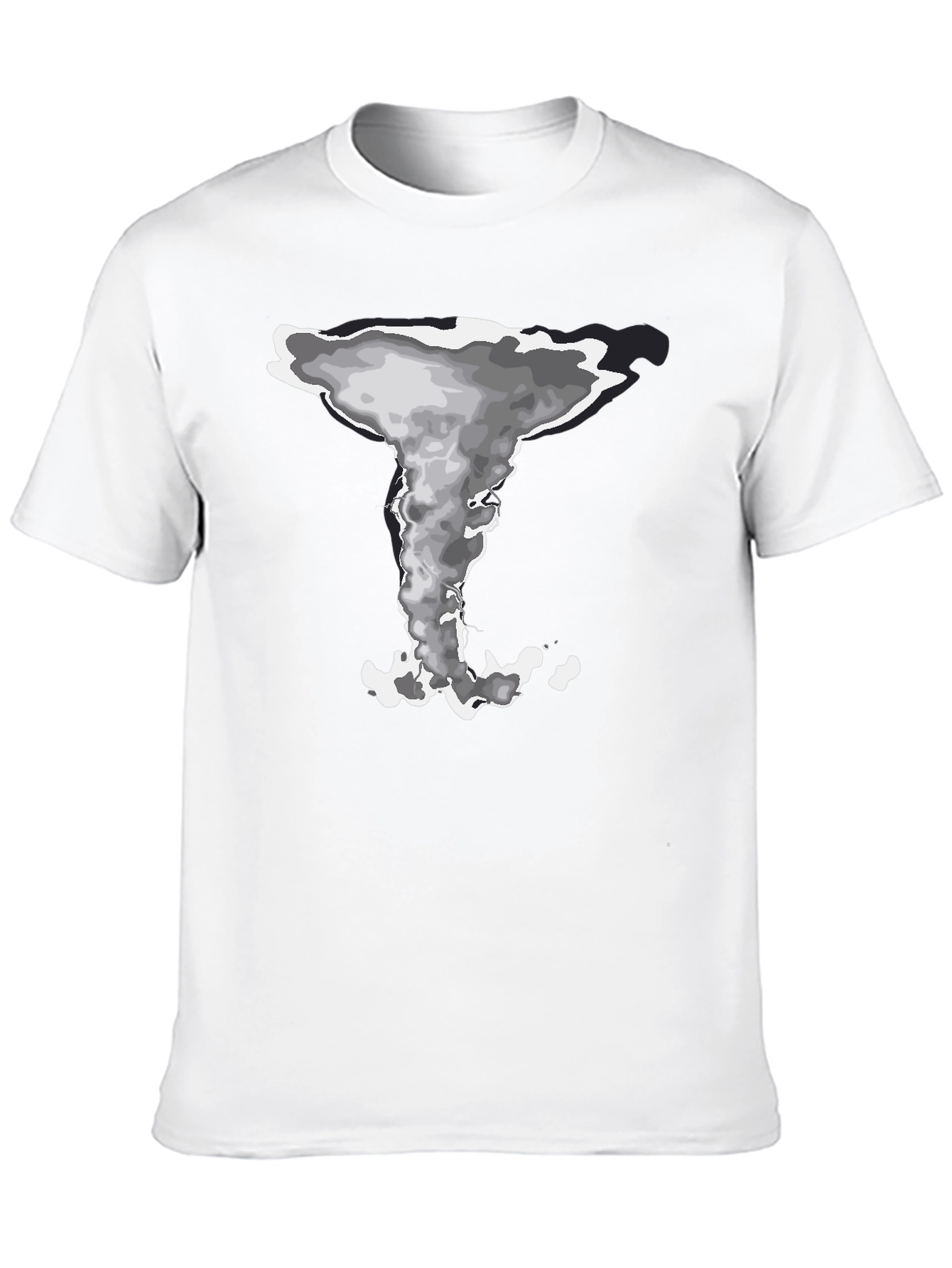 Mushroom Cloud Graphic Tee - Stylish Black Cotton T-Shirt