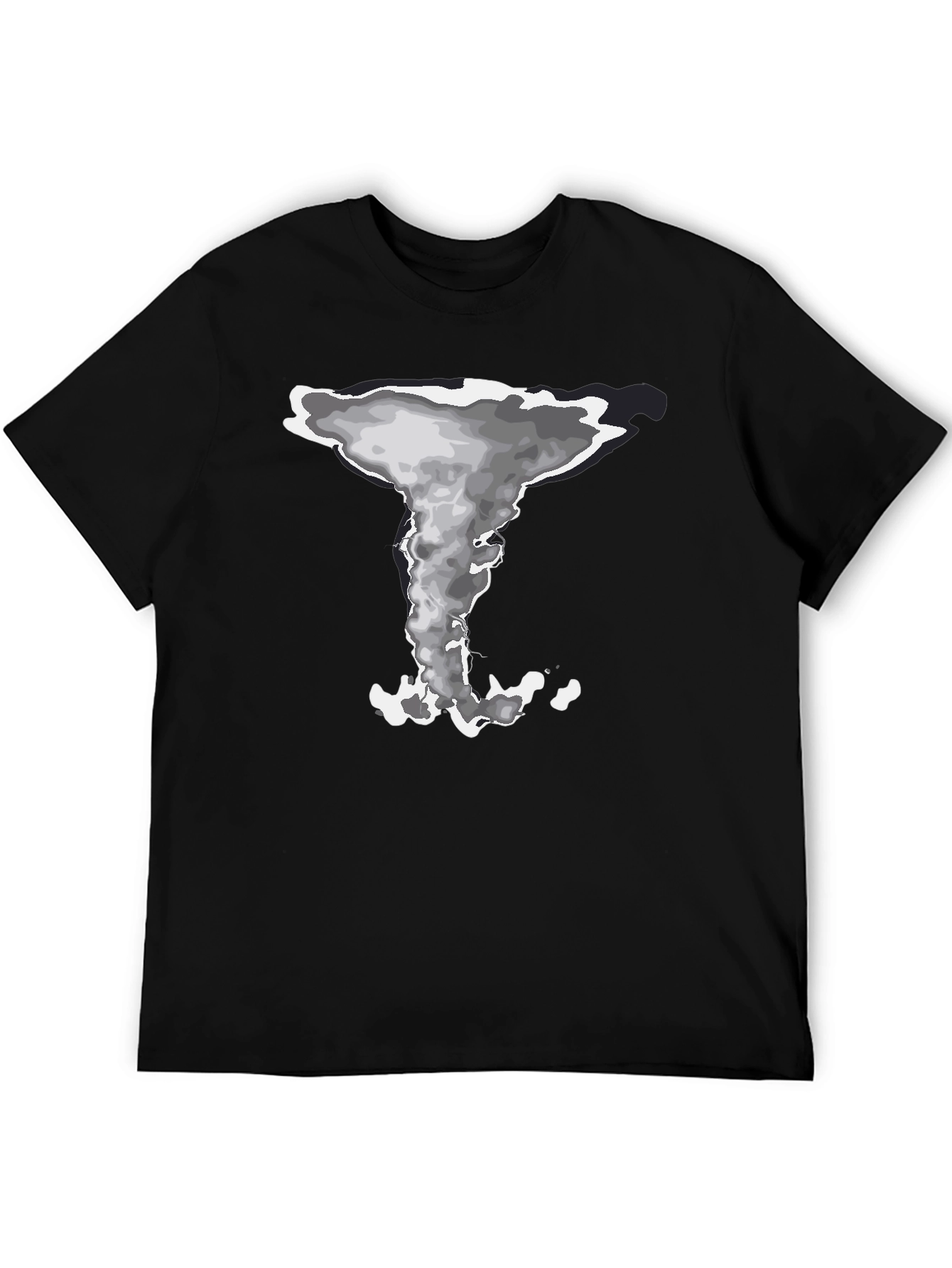 Mushroom Cloud Graphic Tee - Stylish Black Cotton T-Shirt