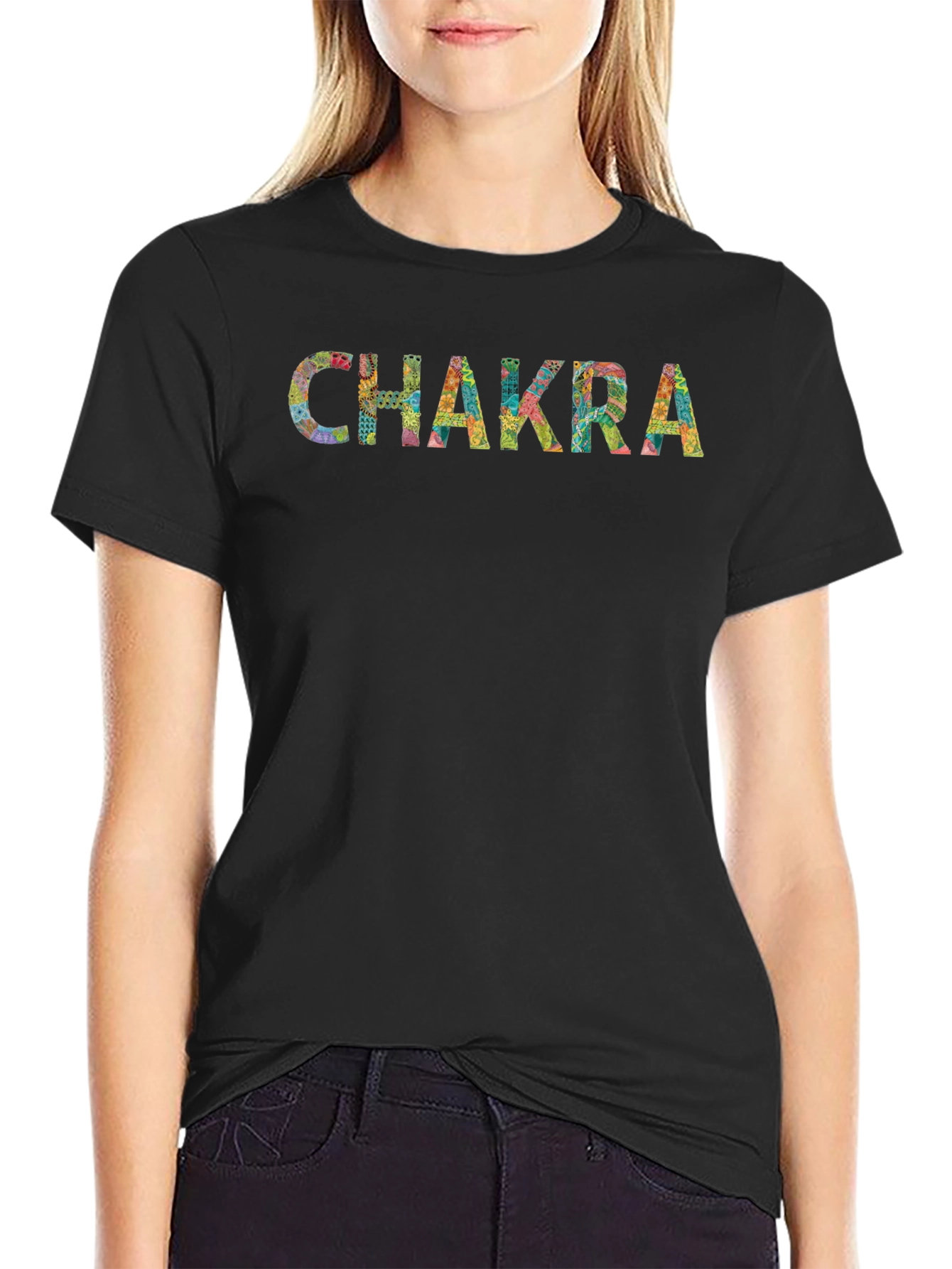 Chakra Design Black T-Shirt