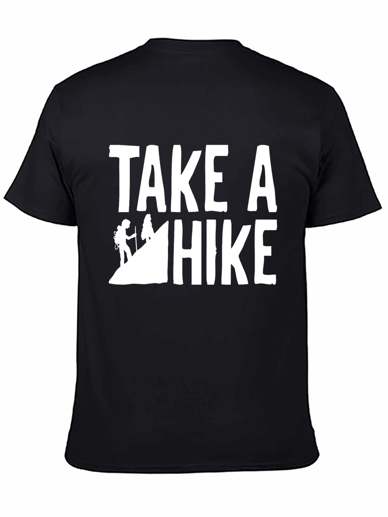 Take a Hike Graphic Tee - Black Cotton T-Shirt