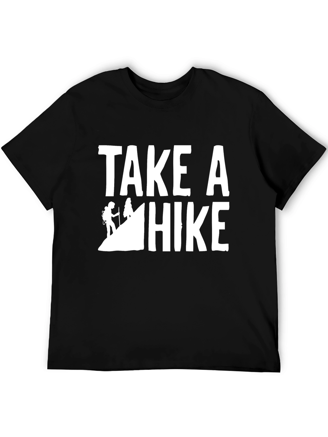 Take a Hike Graphic Tee - Black Cotton T-Shirt