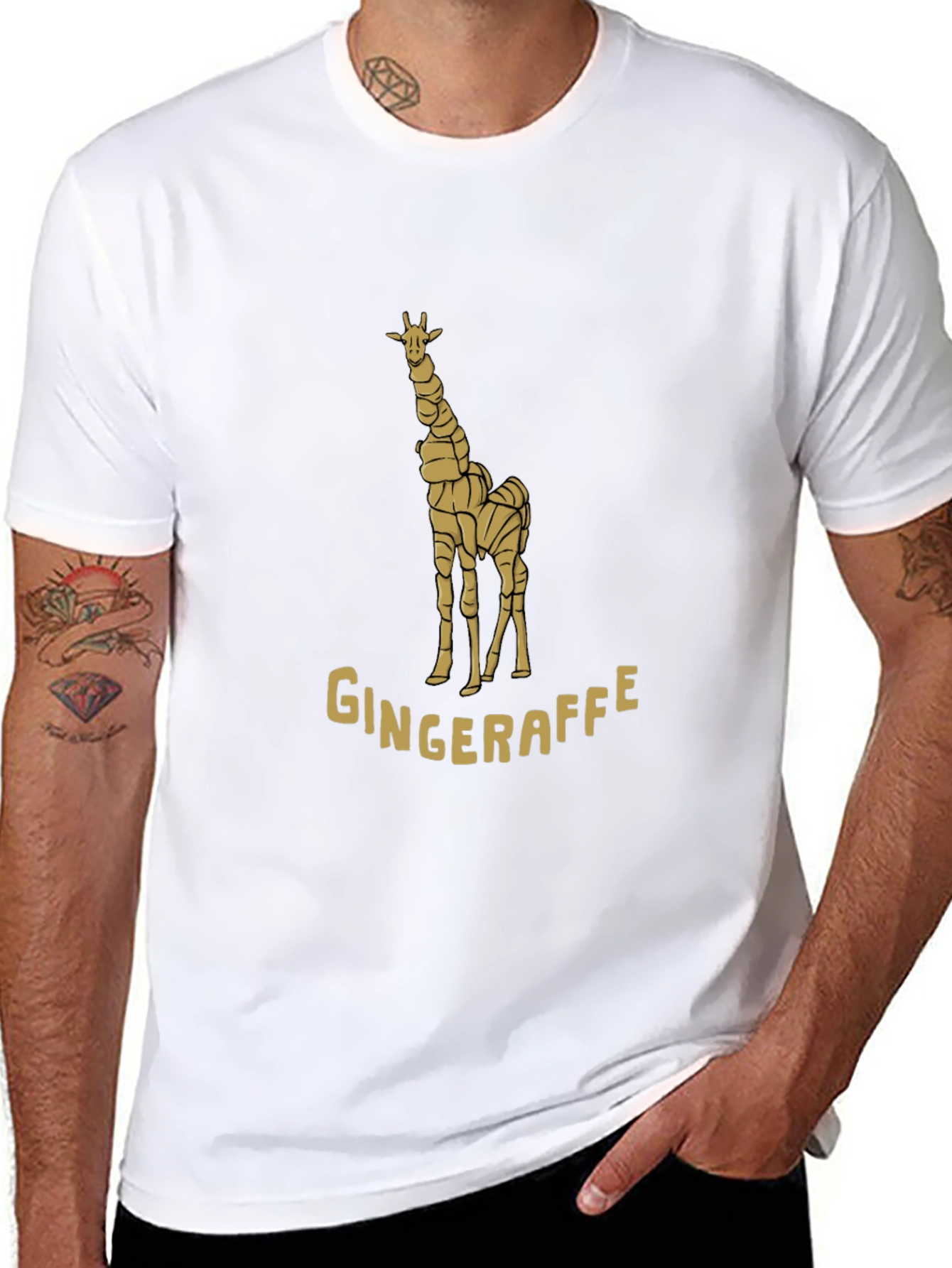 Gingeraffe Graphic Tee - Unique Giraffe Design