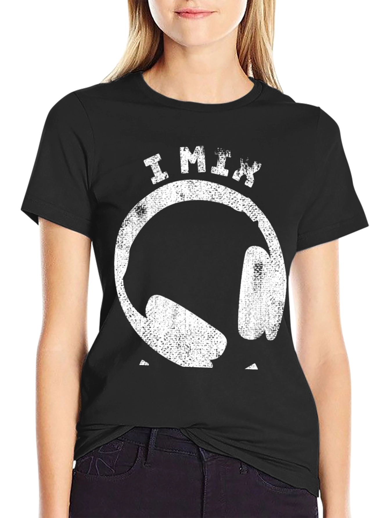 I MIX Headphones T-Shirt - Black