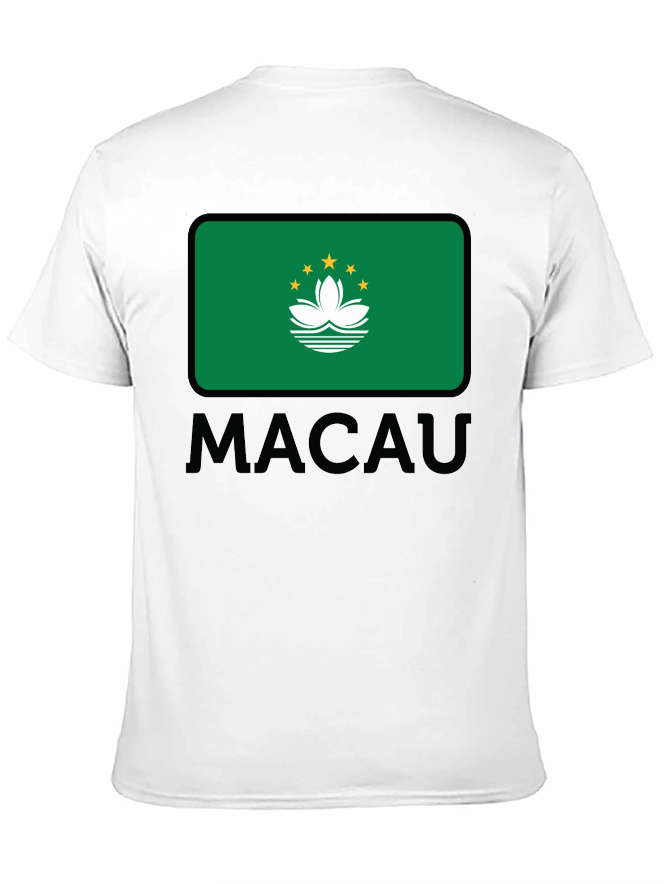 Macau Flag T-Shirt - Black Cotton Tee