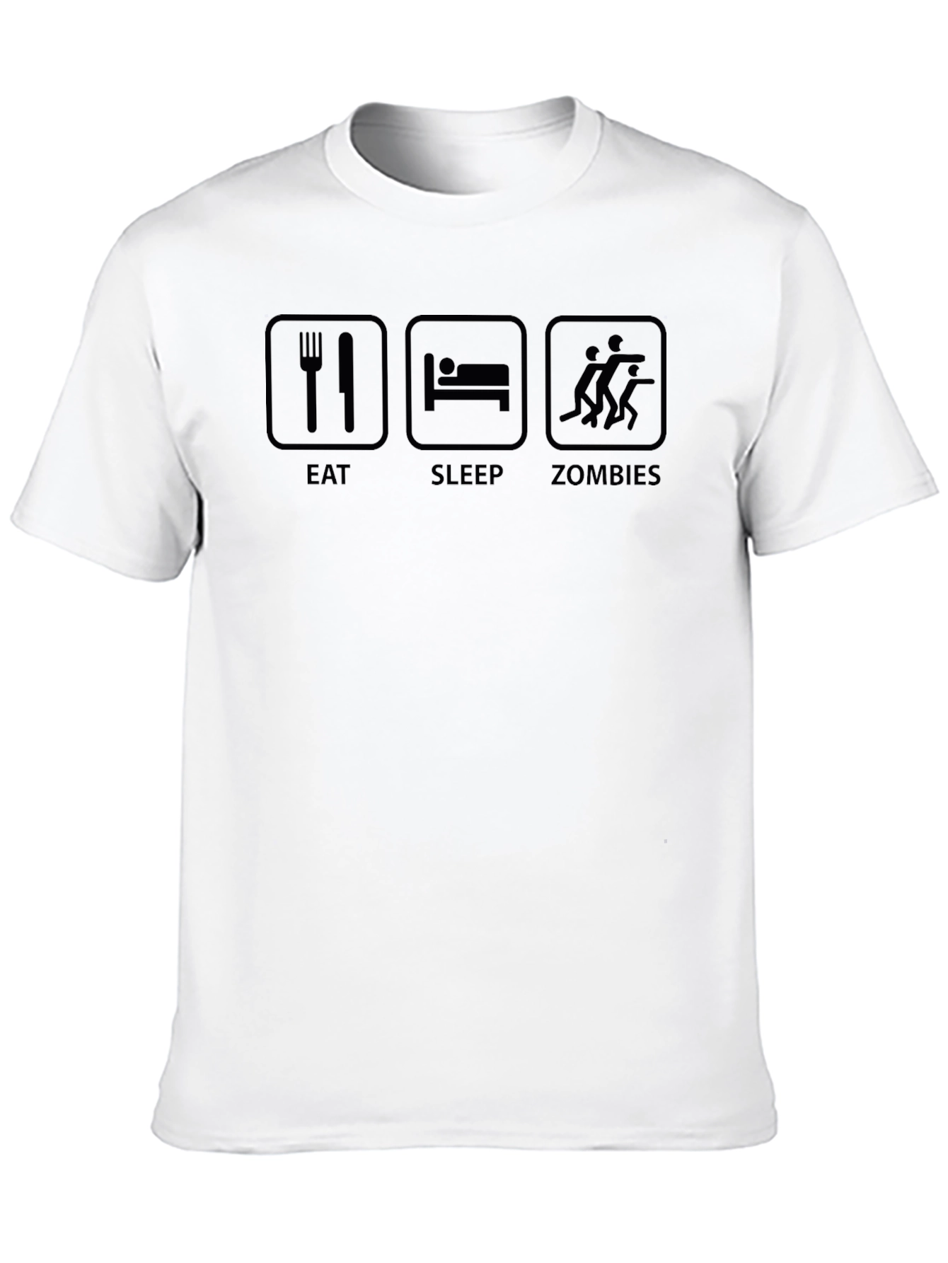 Eat Sleep Zombies T-Shirt - Black Graphic Tee