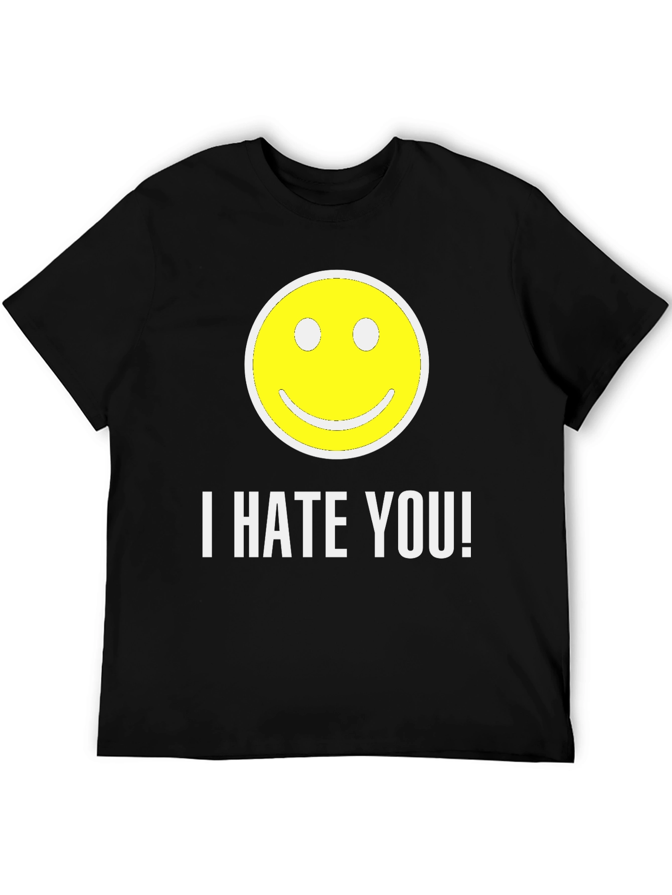 I HATE YOU! Smiley Face Graphic T-Shirt