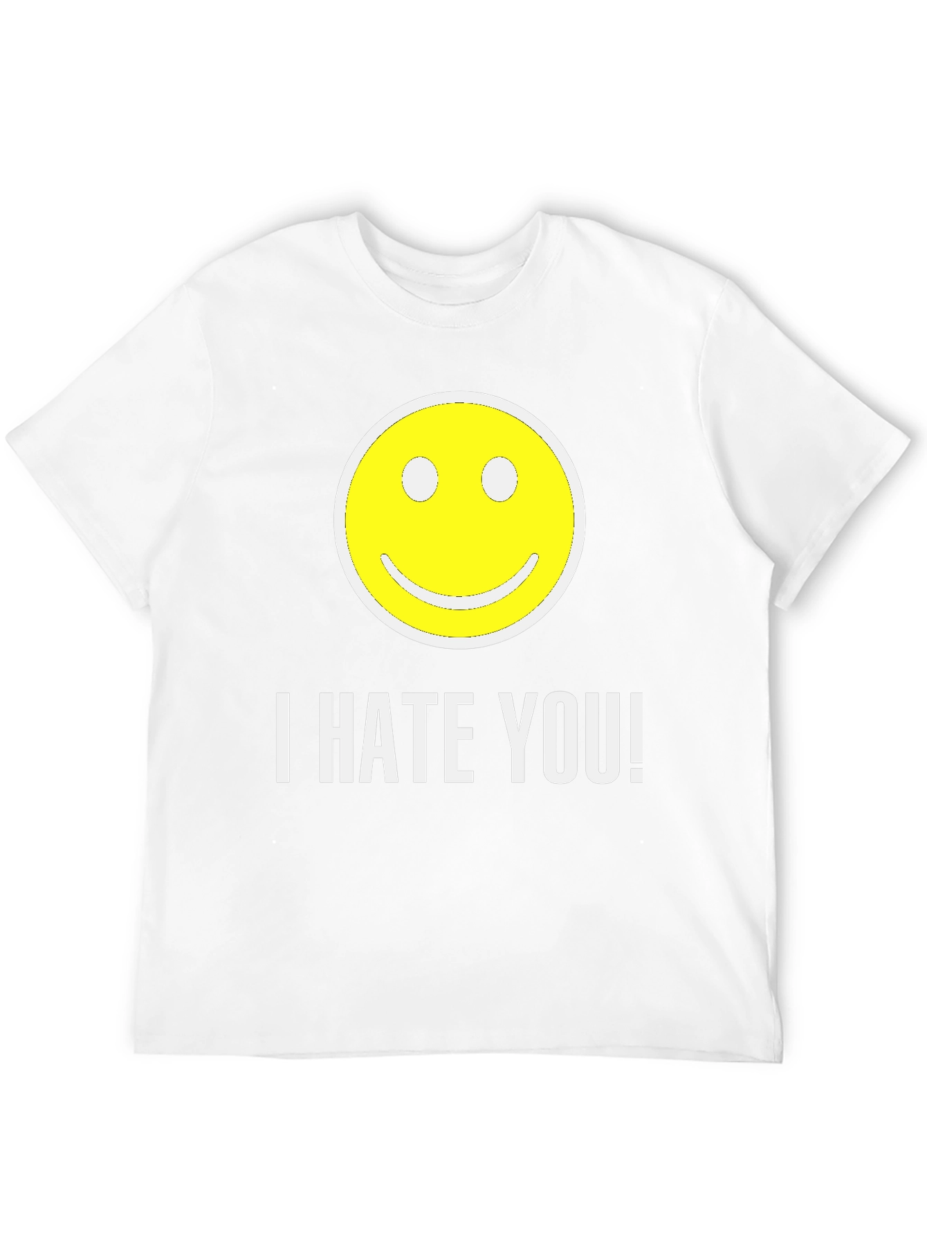 I HATE YOU! Smiley Face Graphic T-Shirt