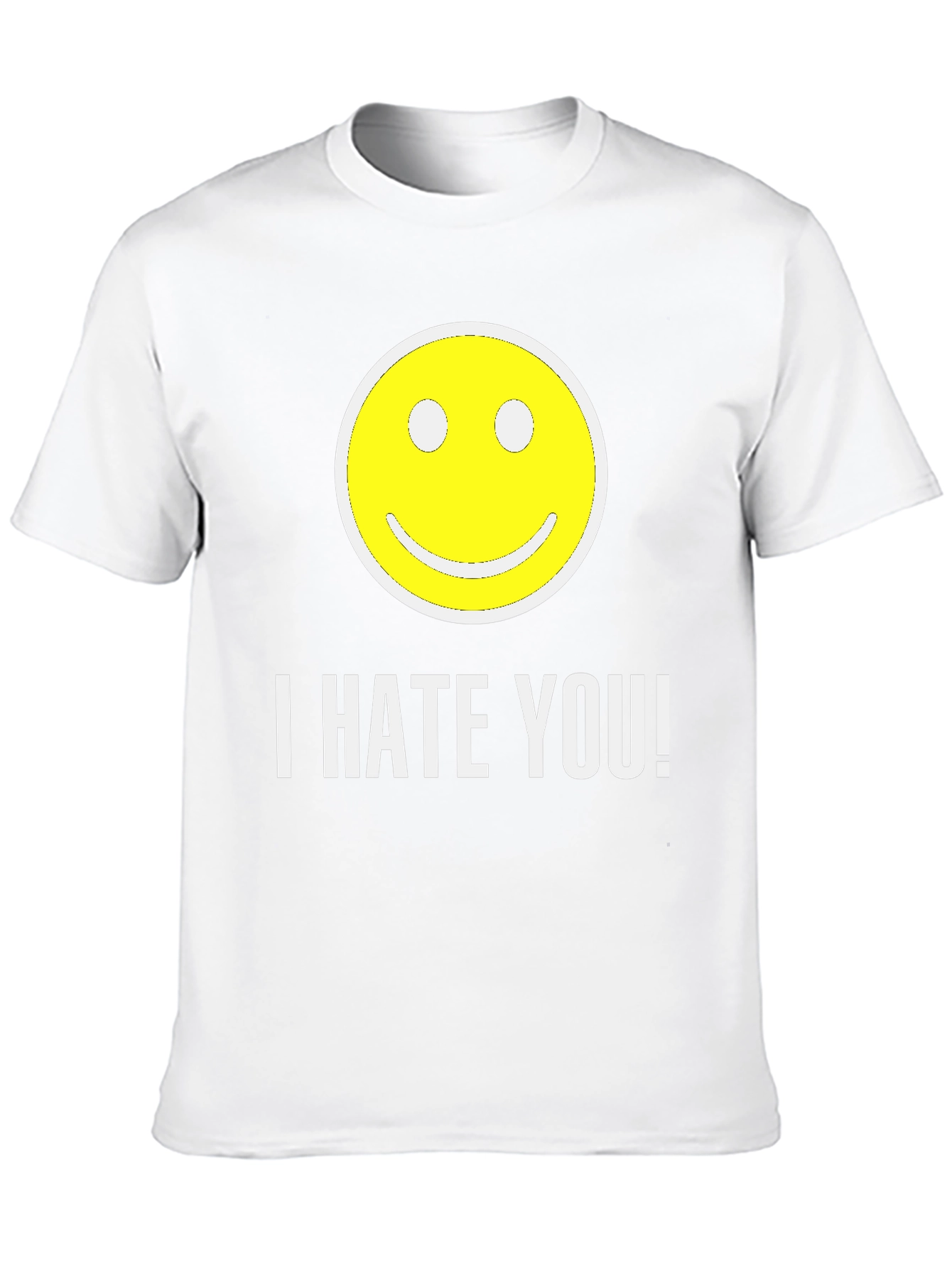 I HATE YOU! Smiley Face Graphic T-Shirt