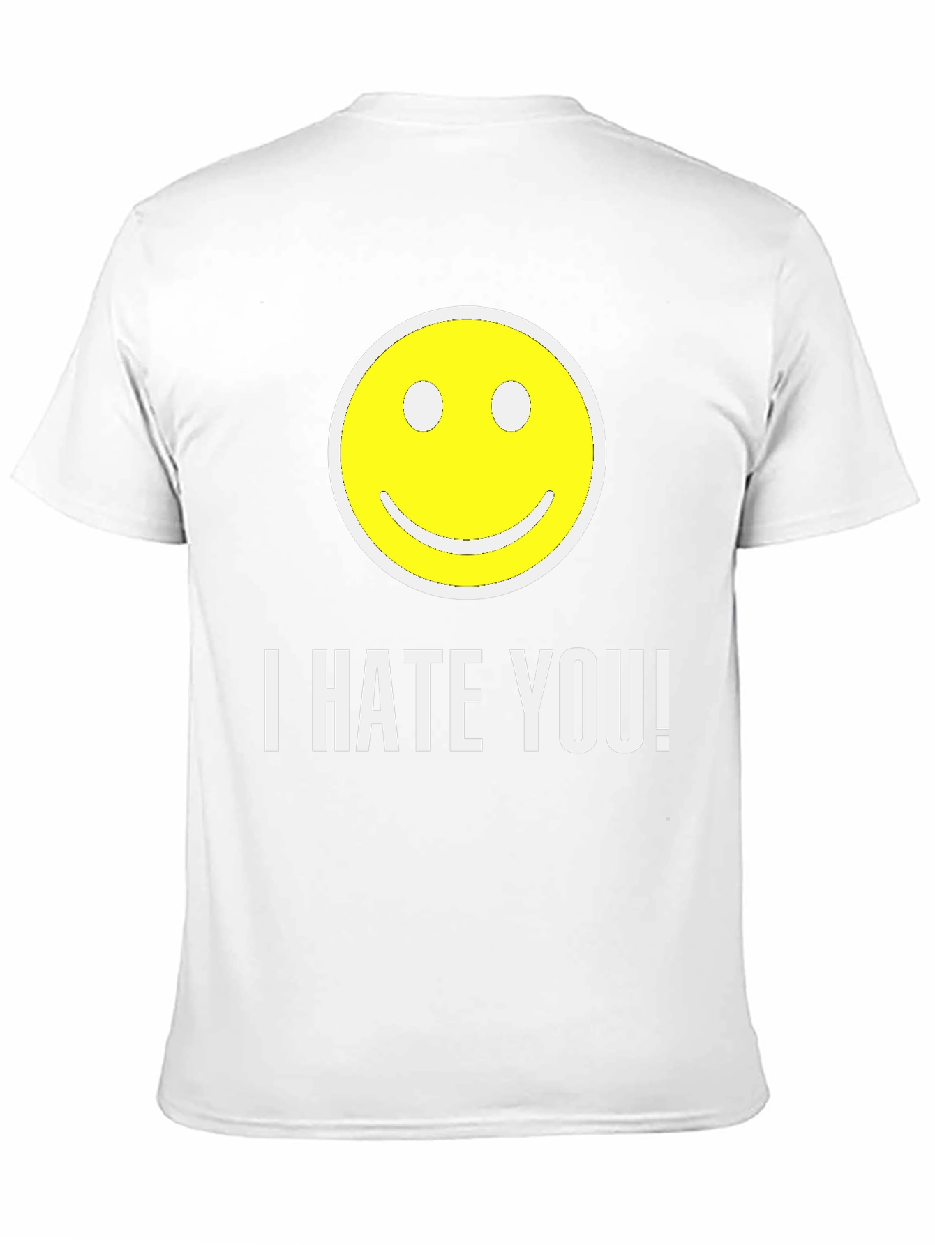 I HATE YOU! Smiley Face Graphic T-Shirt