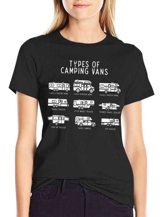 Camping Vans T-Shirt: Types of RV Graphic Tee