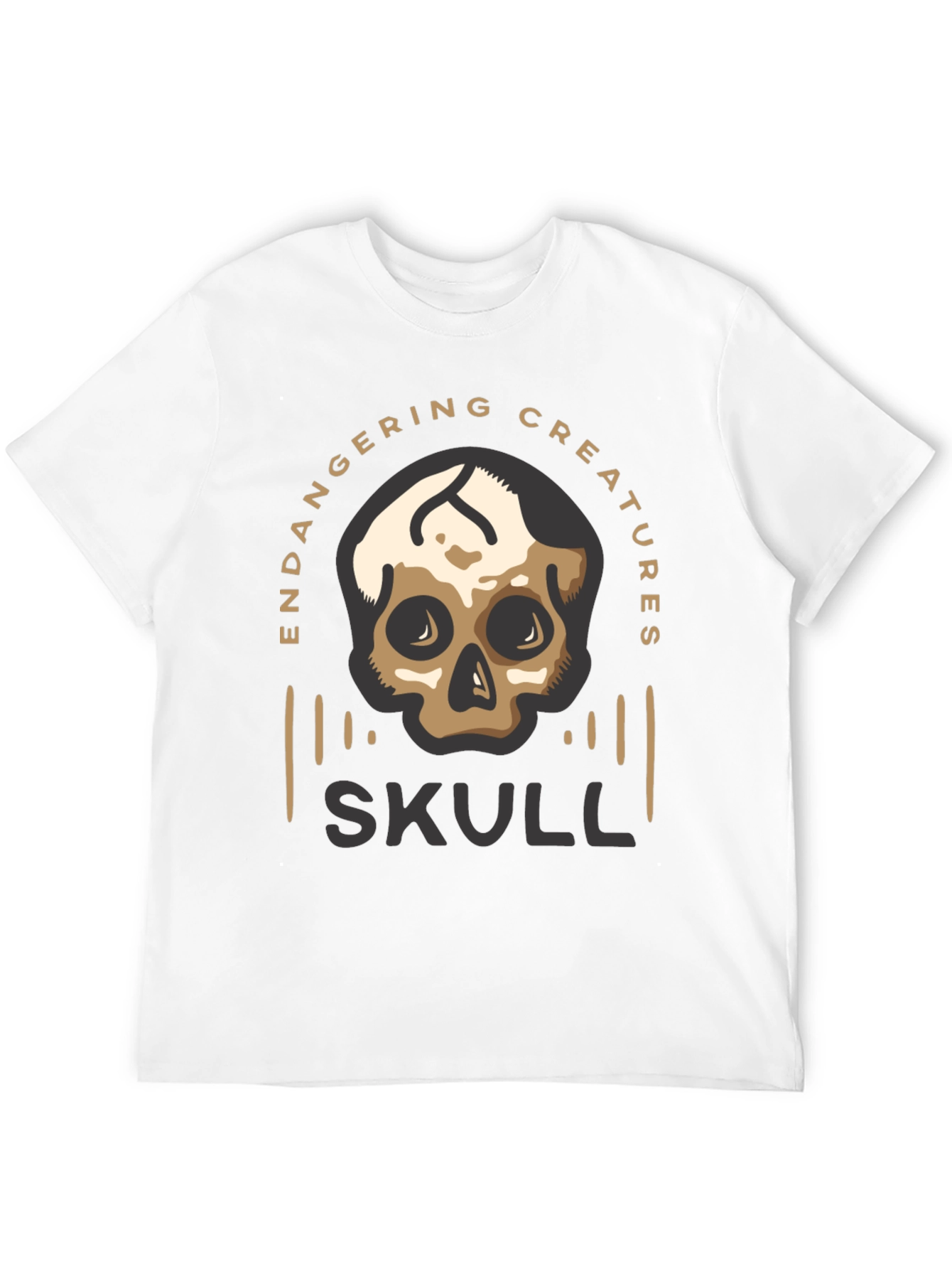 Endangered Creatures Skull Graphic Tee - Black