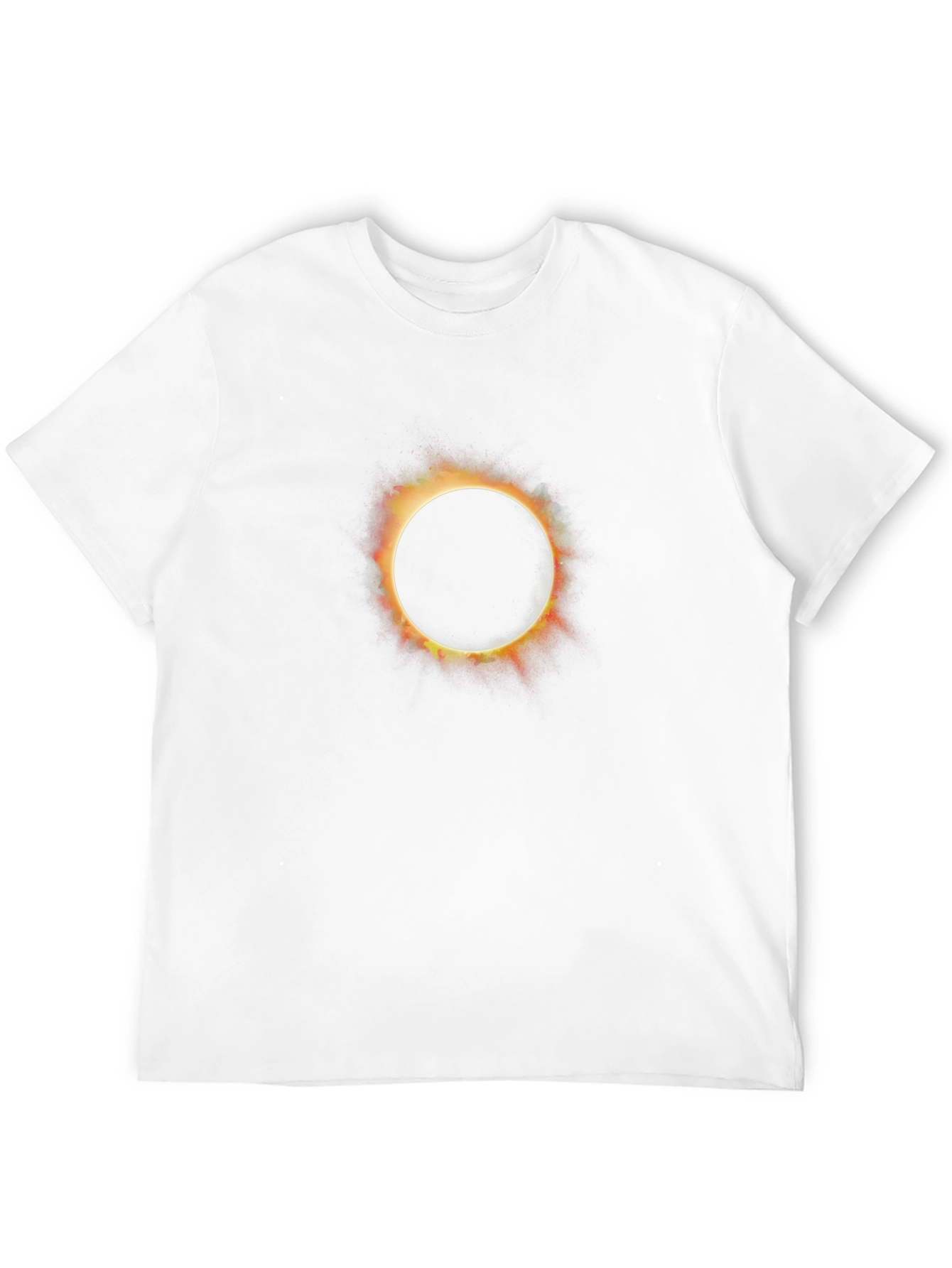 Solar Eclipse Graphic Print Black T-Shirt