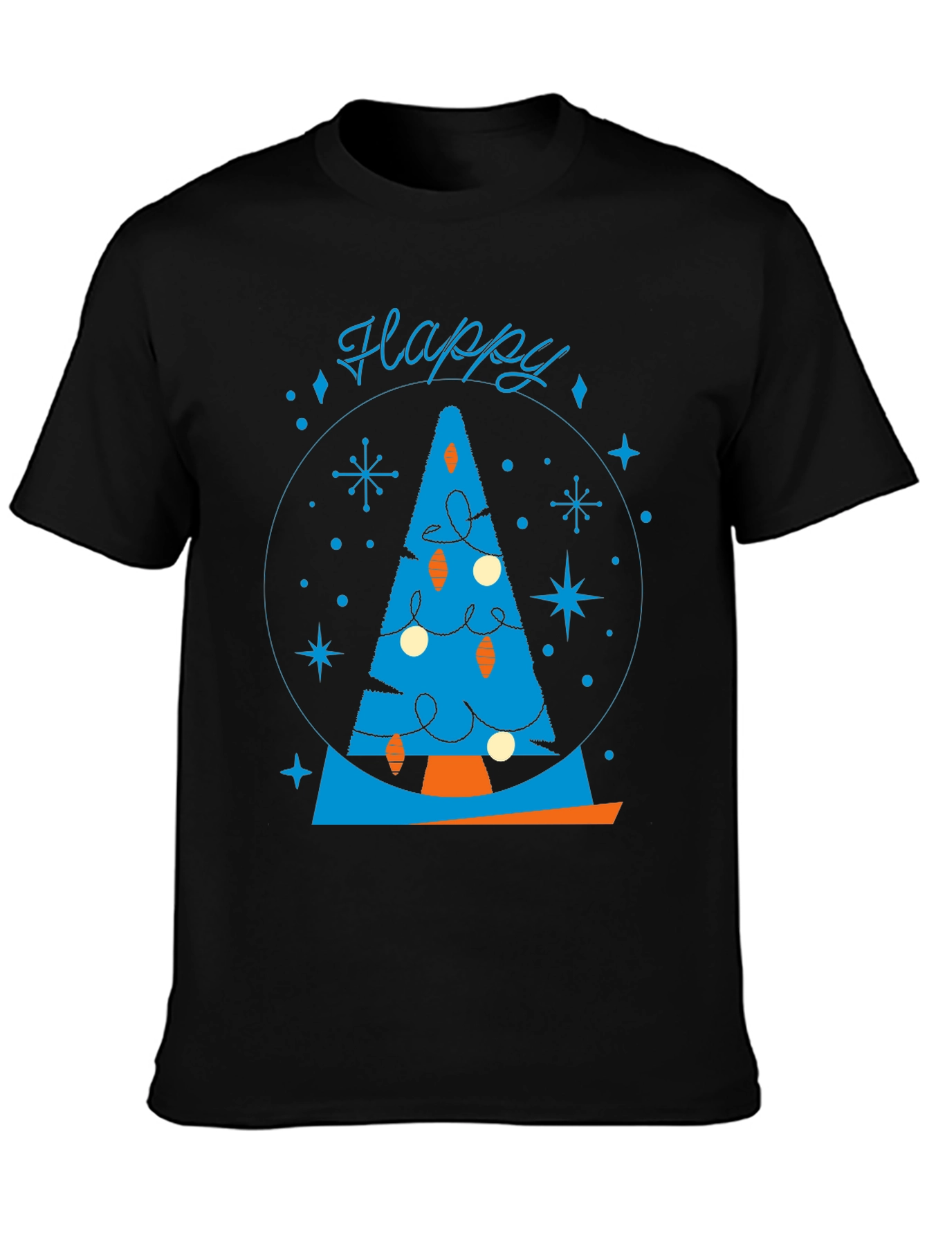 Festive Retro Christmas Tree Graphic Tee