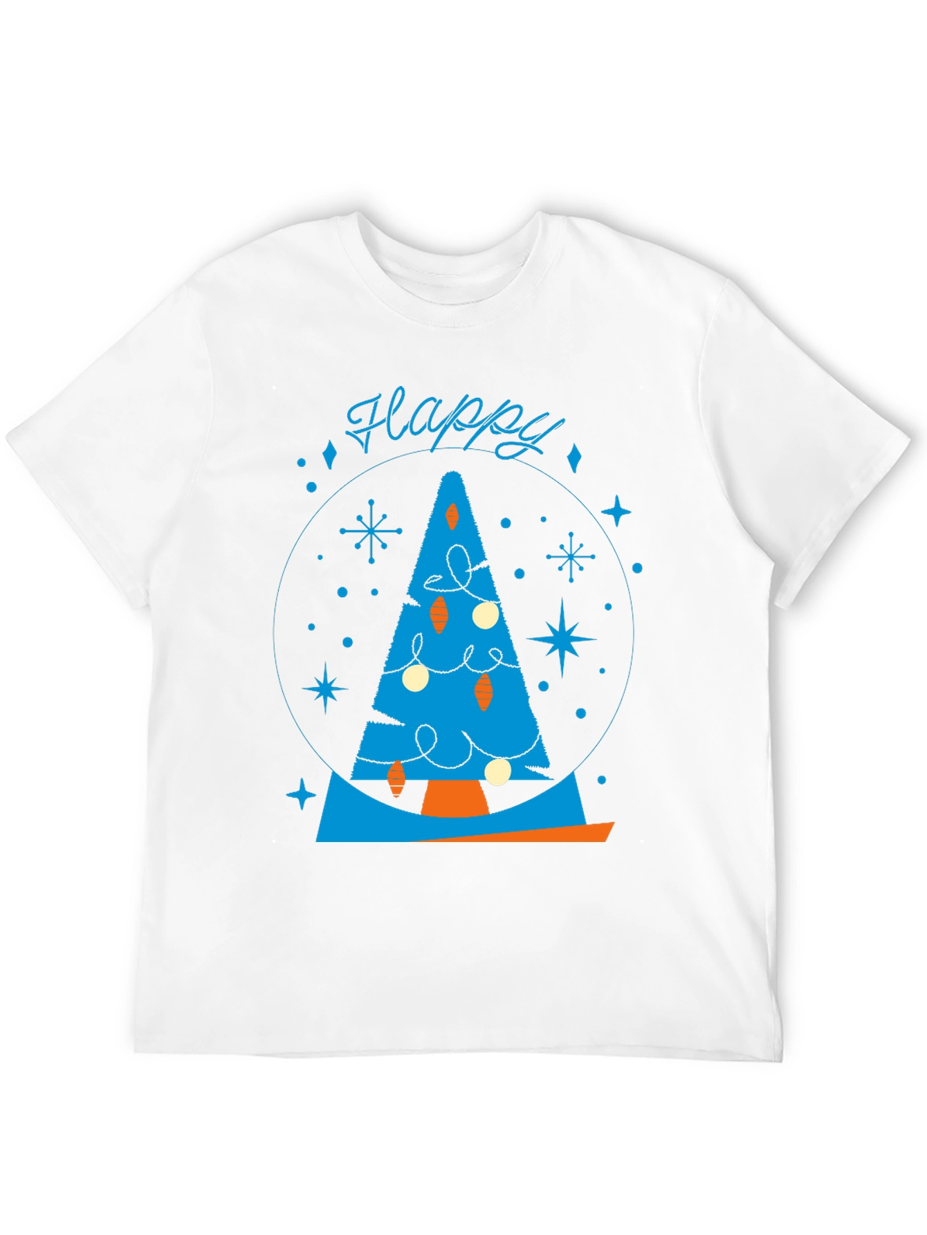 Festive Retro Christmas Tree Graphic Tee