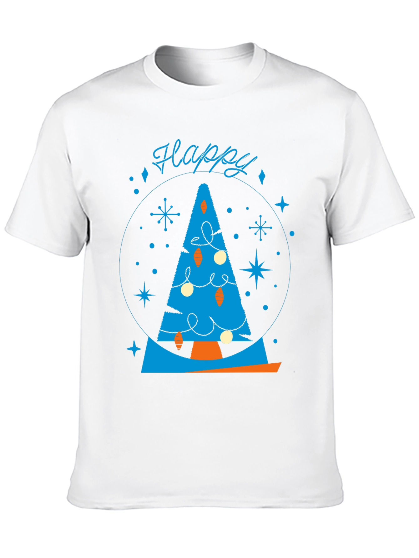 Festive Retro Christmas Tree Graphic Tee