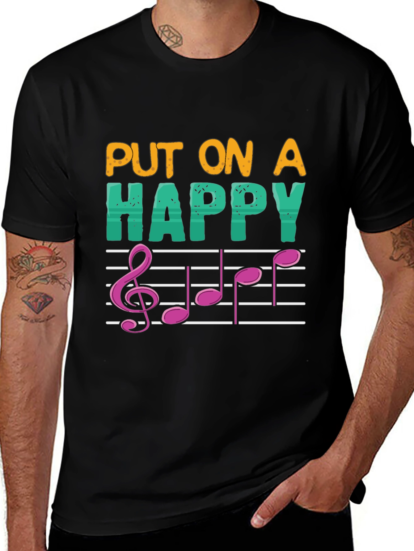 Put On A Happy Note Music T-Shirt