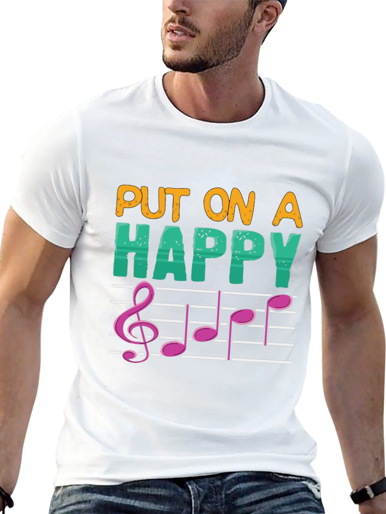 Put On A Happy Note Music T-Shirt