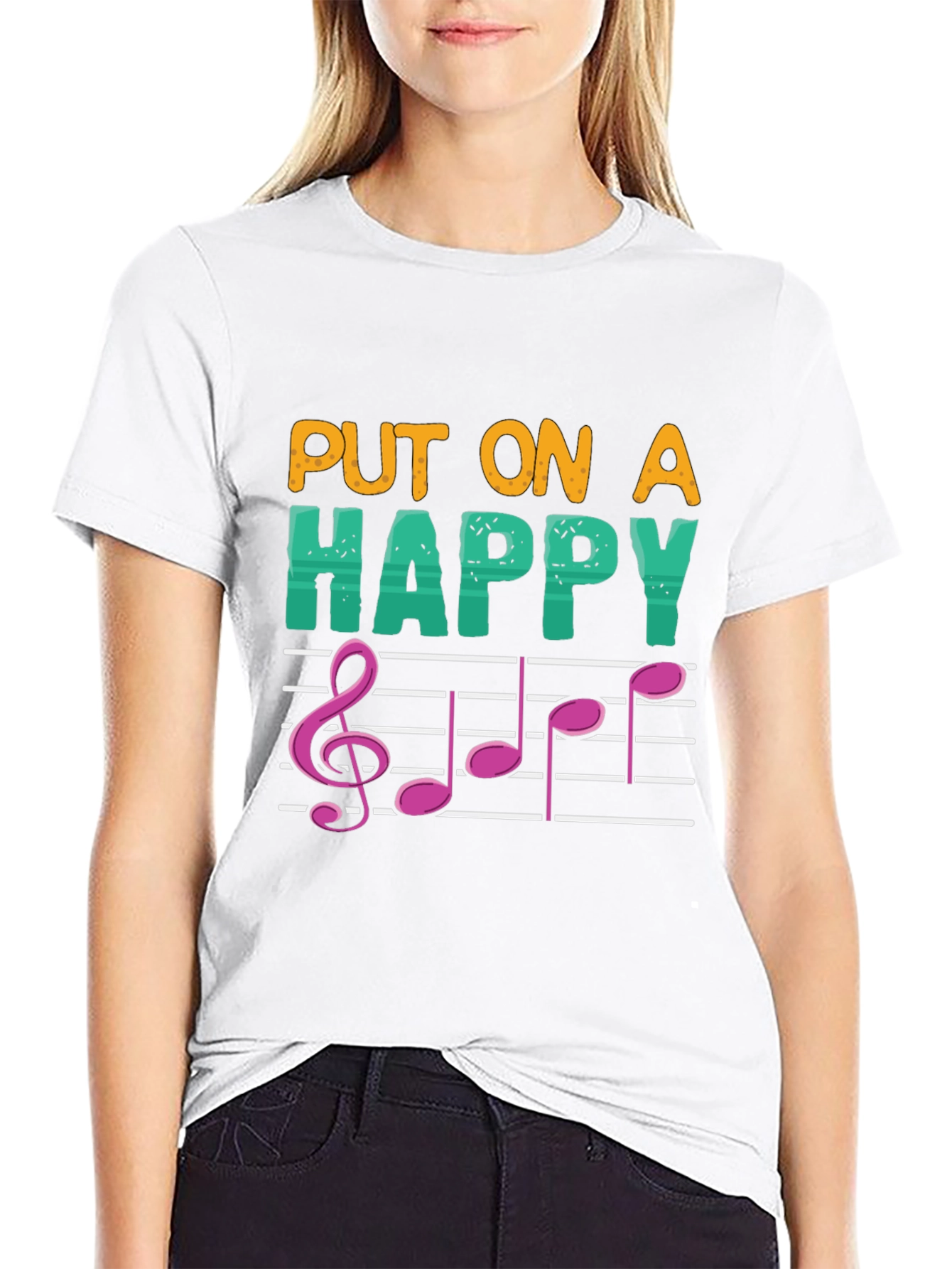 Put On A Happy Note Music T-Shirt