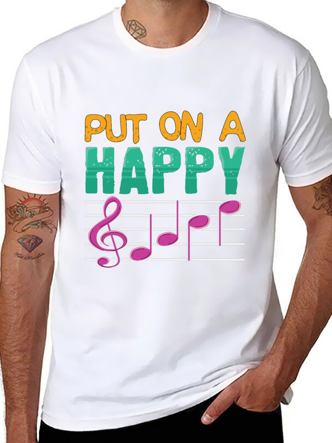 Put On A Happy Note Music T-Shirt