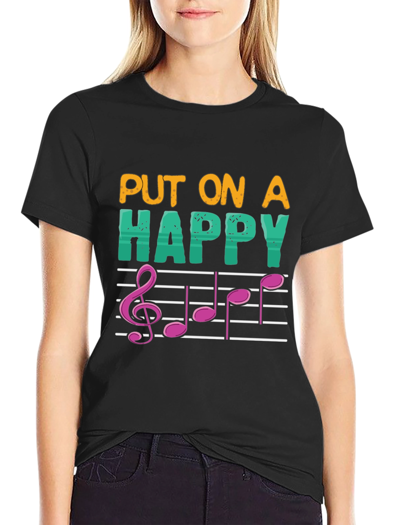 Put On A Happy Note Music T-Shirt