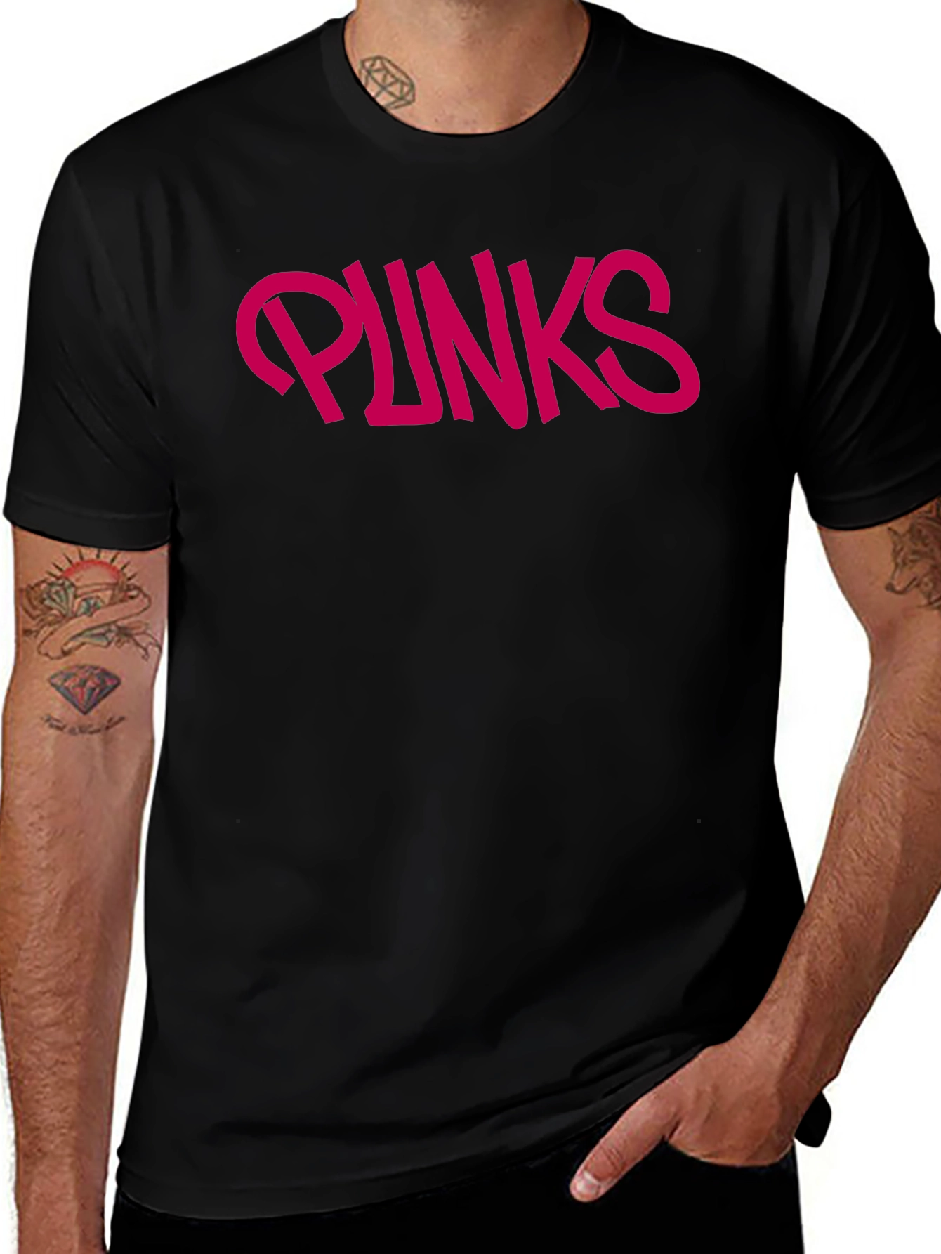 PUNKS Graphic Tee - Classic Black T-Shirt