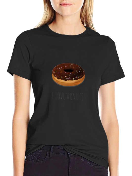 I Love Donuts T-Shirt - Chocolate Sprinkle Design