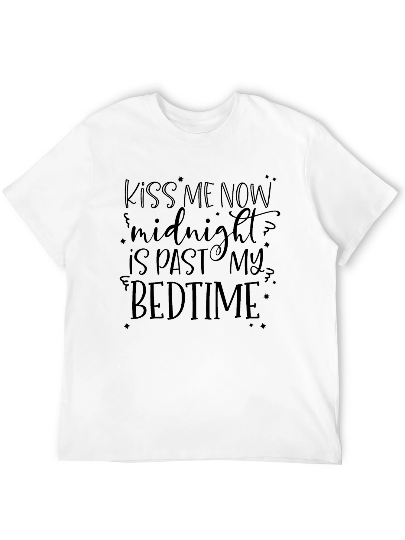 Kiss Me Now Midnight Bedtime Graphic T-Shirt