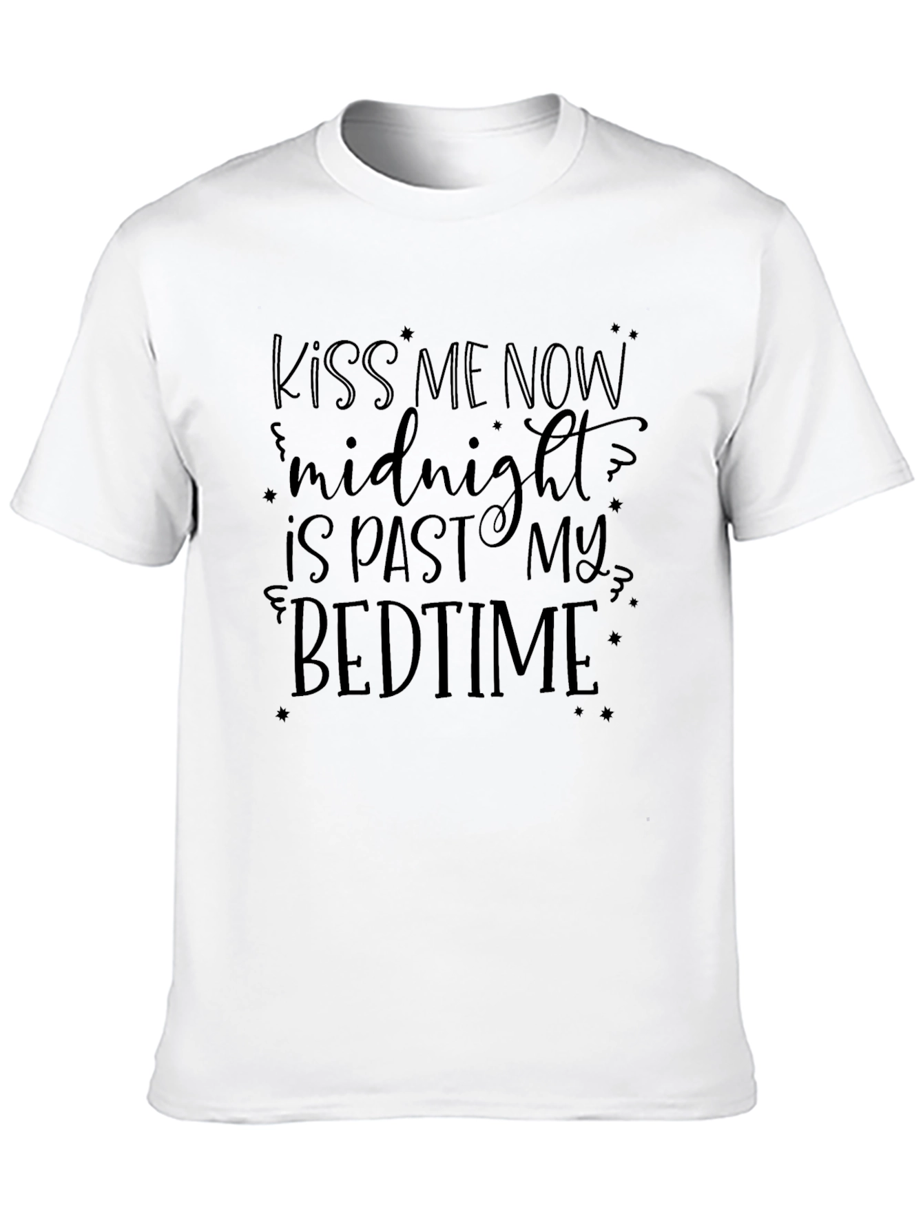 Kiss Me Now Midnight Bedtime Graphic T-Shirt