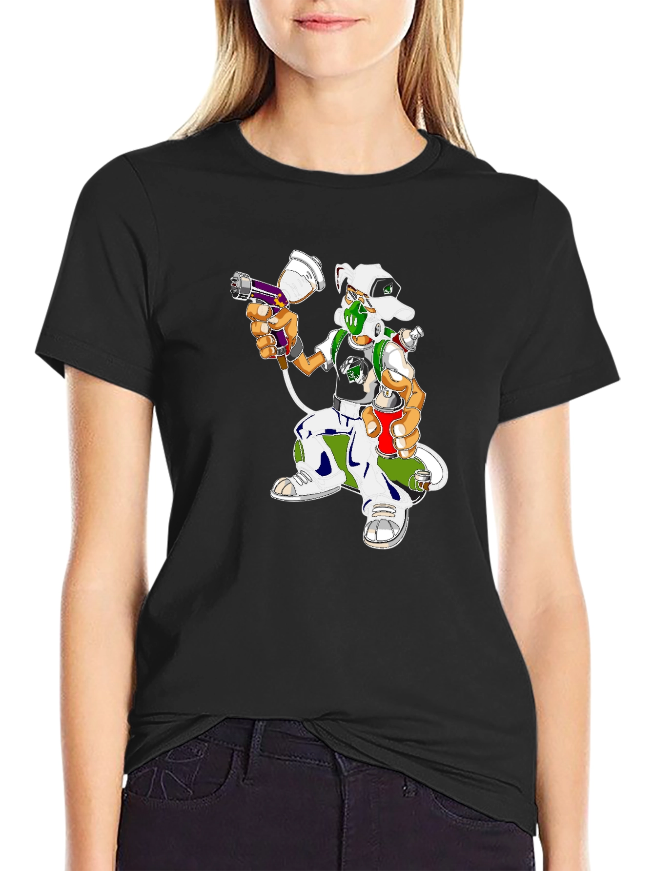 Urban Graffiti Artist Dog Graphic Tee