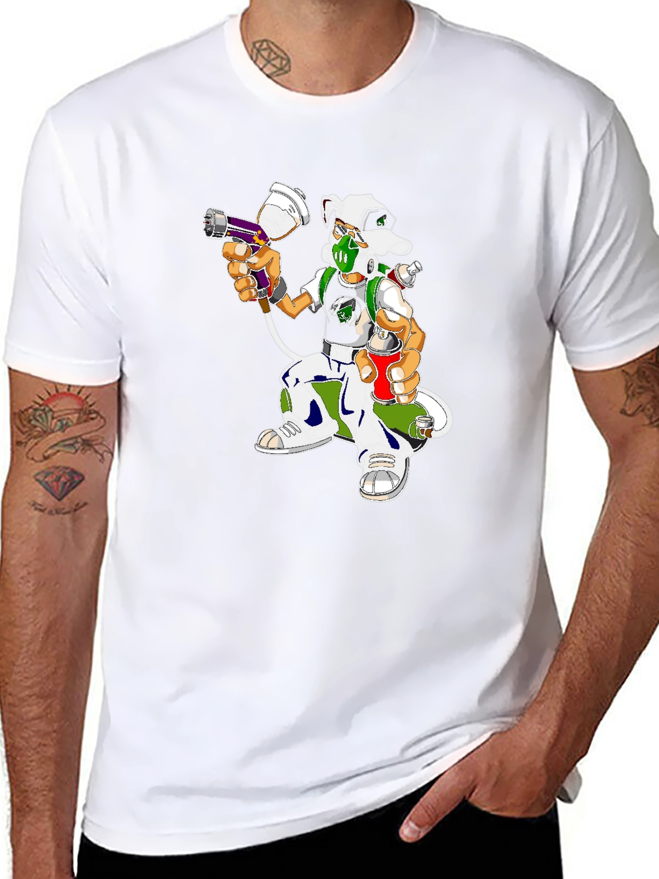 Urban Graffiti Artist Dog Graphic Tee